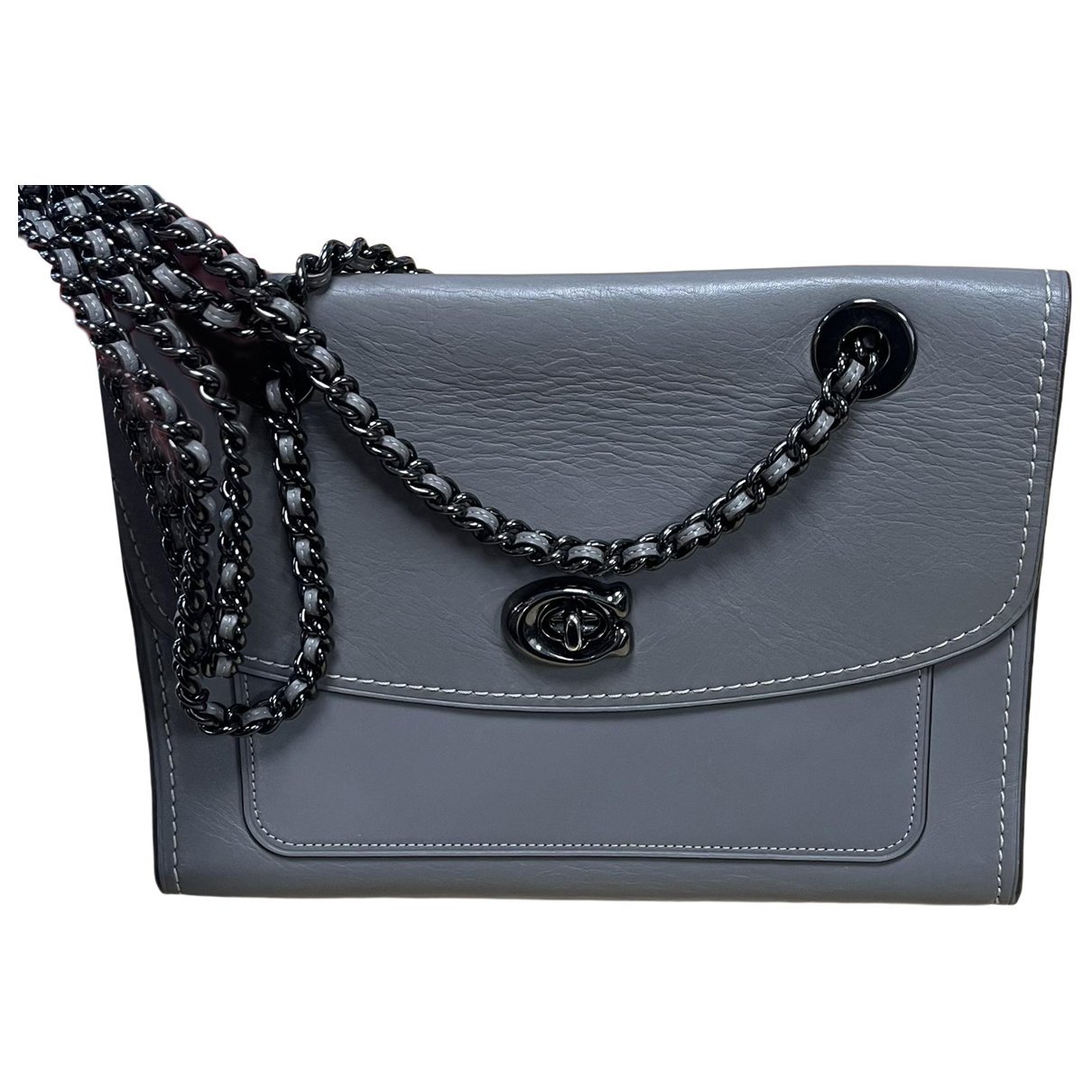 Leather clutch bag