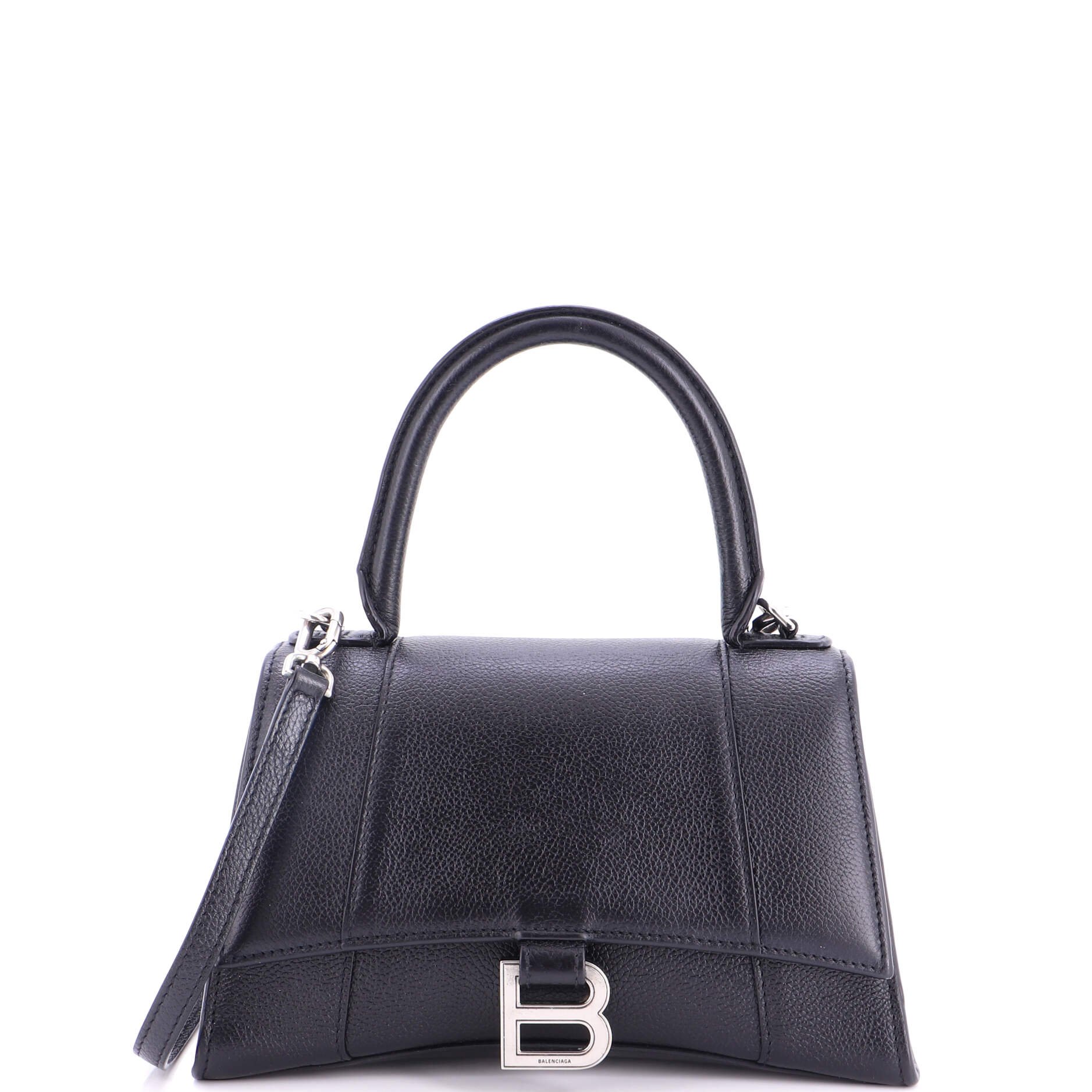 Hourglass Top Handle Bag Leather Small