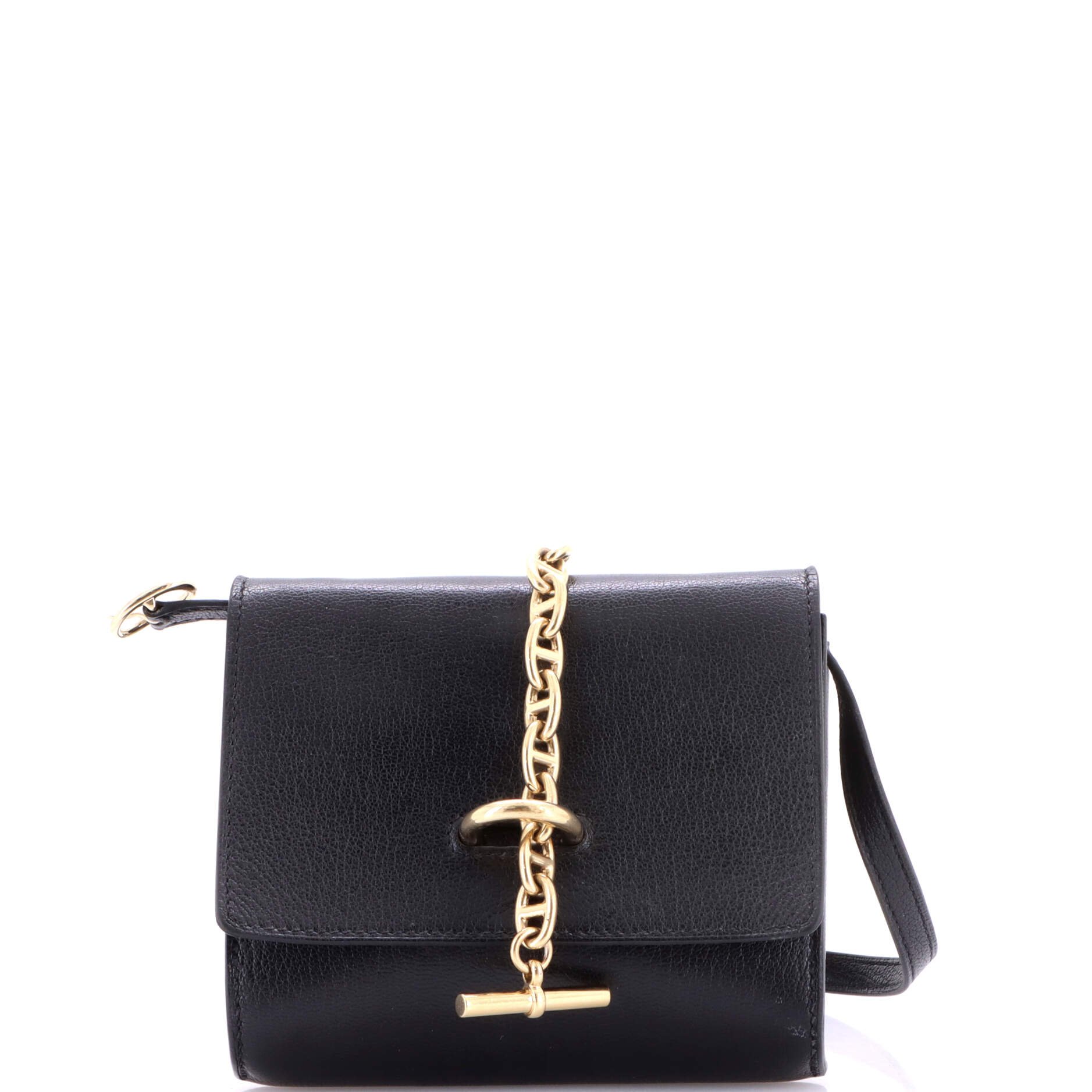 Hermes Chaine d'Ancre Compact Wallet on Strap Chevre Mysore