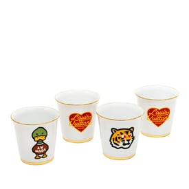 Louis Vuitton Virgil Abloh NIGO Set of Four; Multicolor Porcelain Cups, 2021