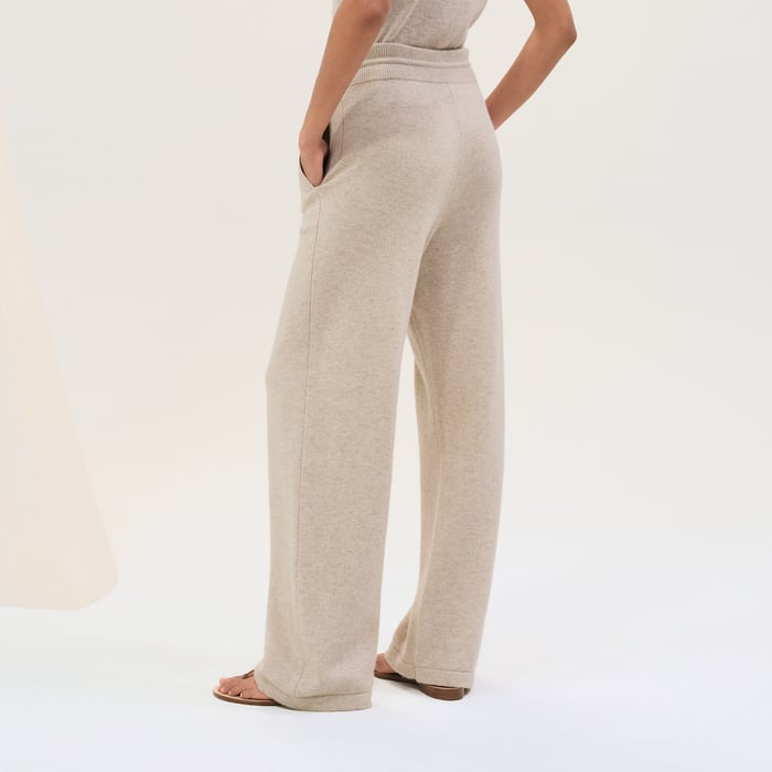 Beige Naturel Cashmere Pants