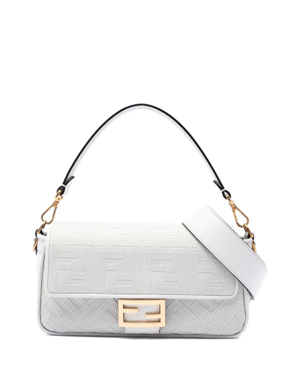 2010-2026 Zucca Embroidered Canvas Baguette satchel