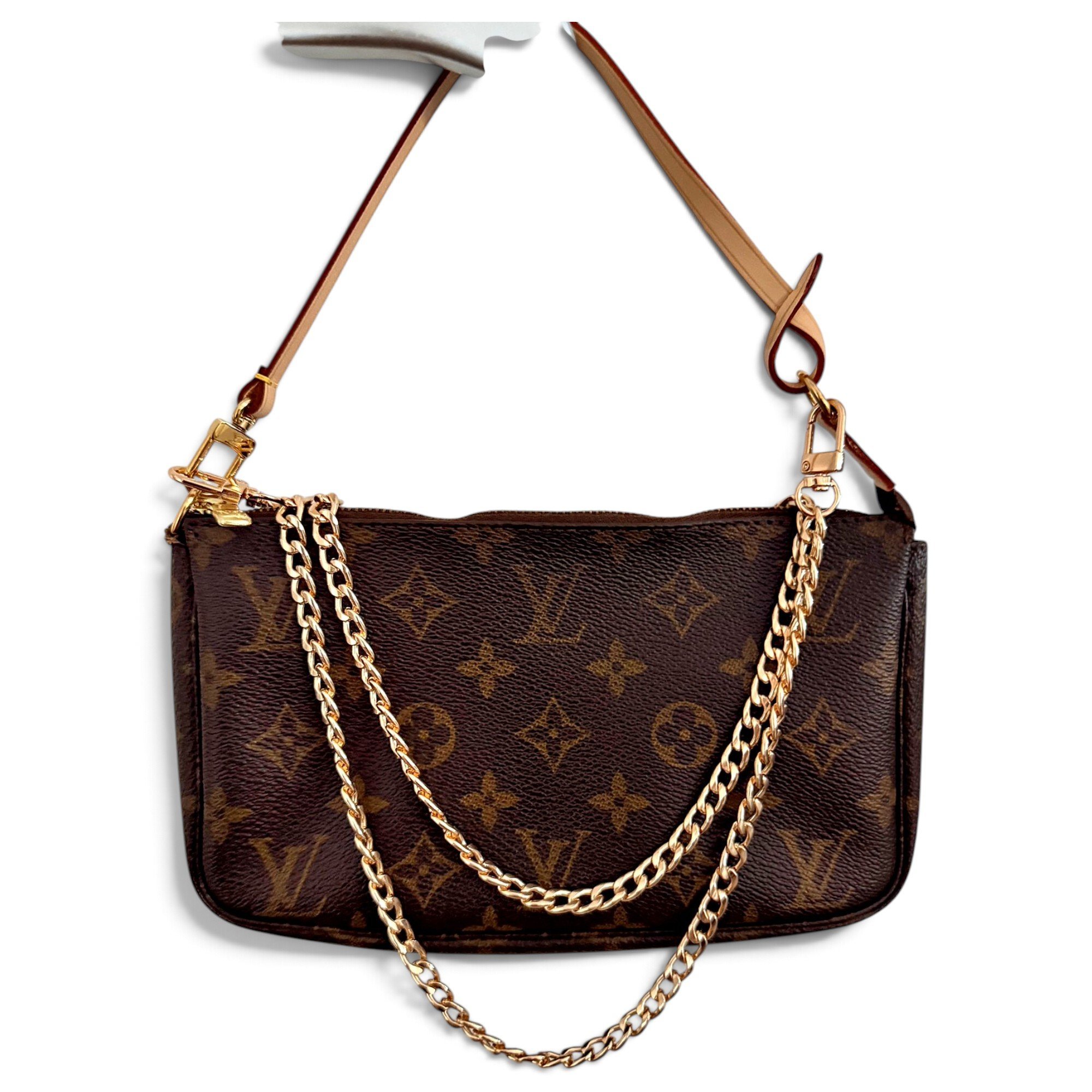 Leather clutch bag