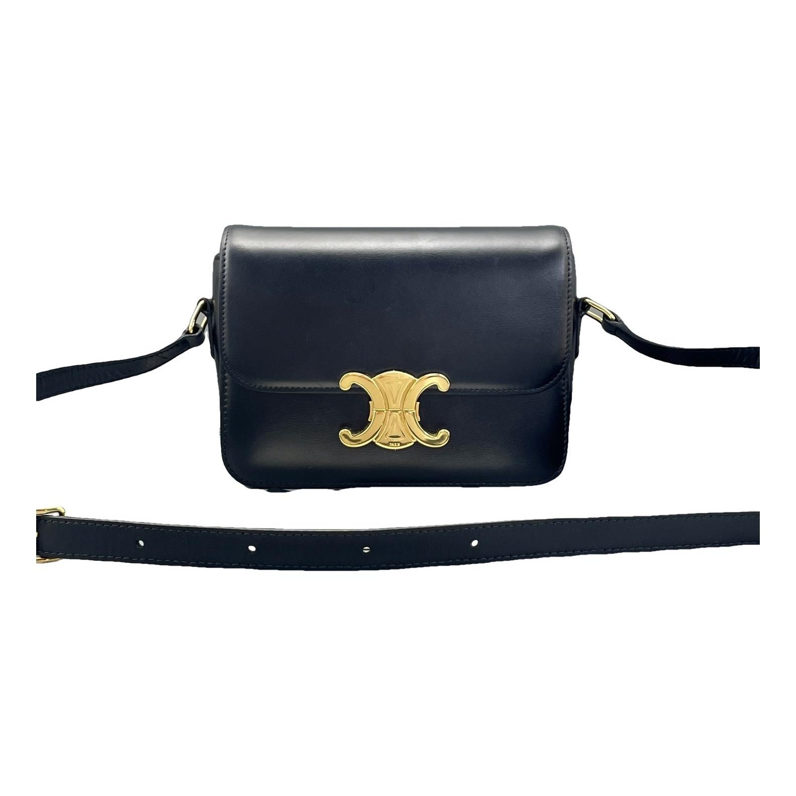 Triomphe leather handbag