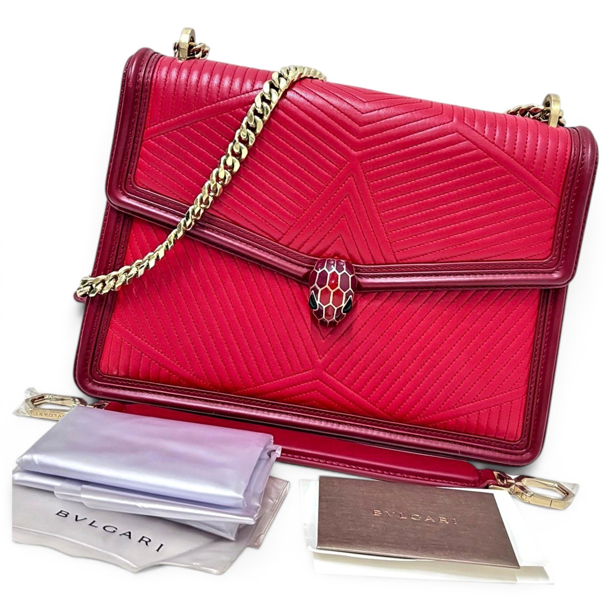 Serpenti leather handbag