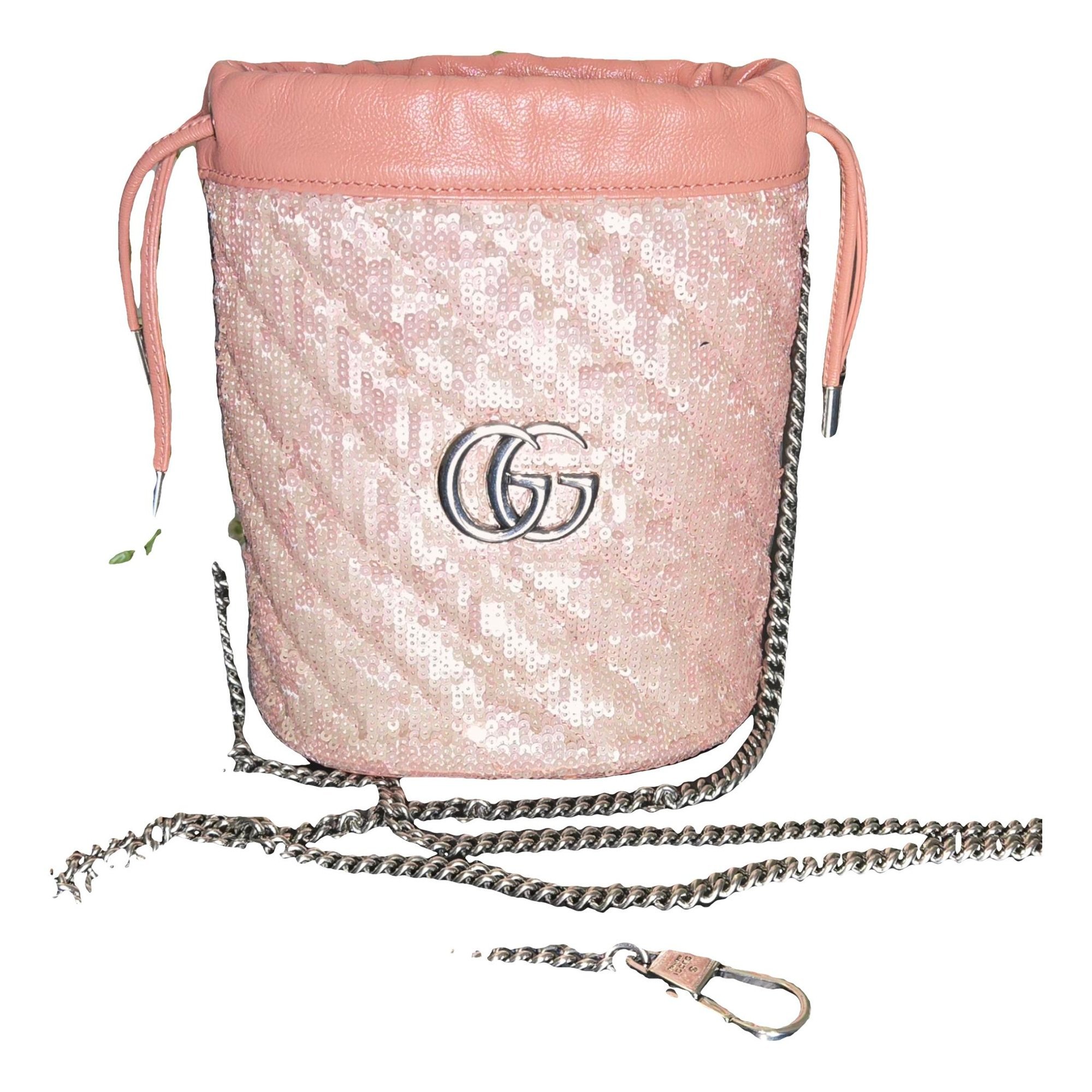GG Marmont Chain Bucket leather crossbody bag