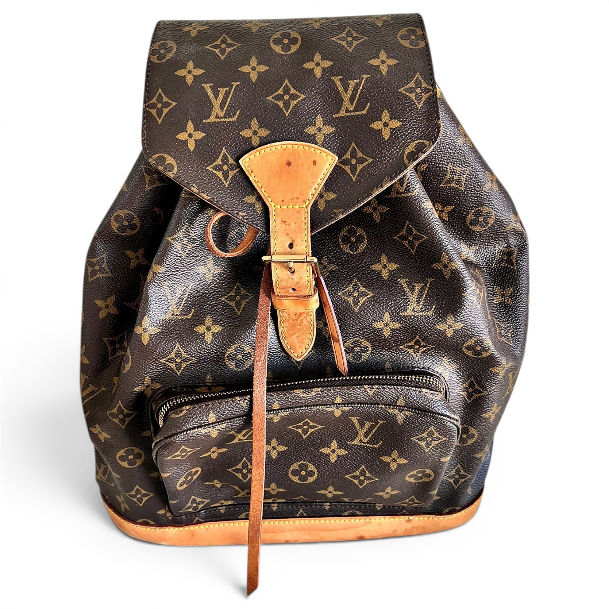 Montsouris Vintage leather backpack