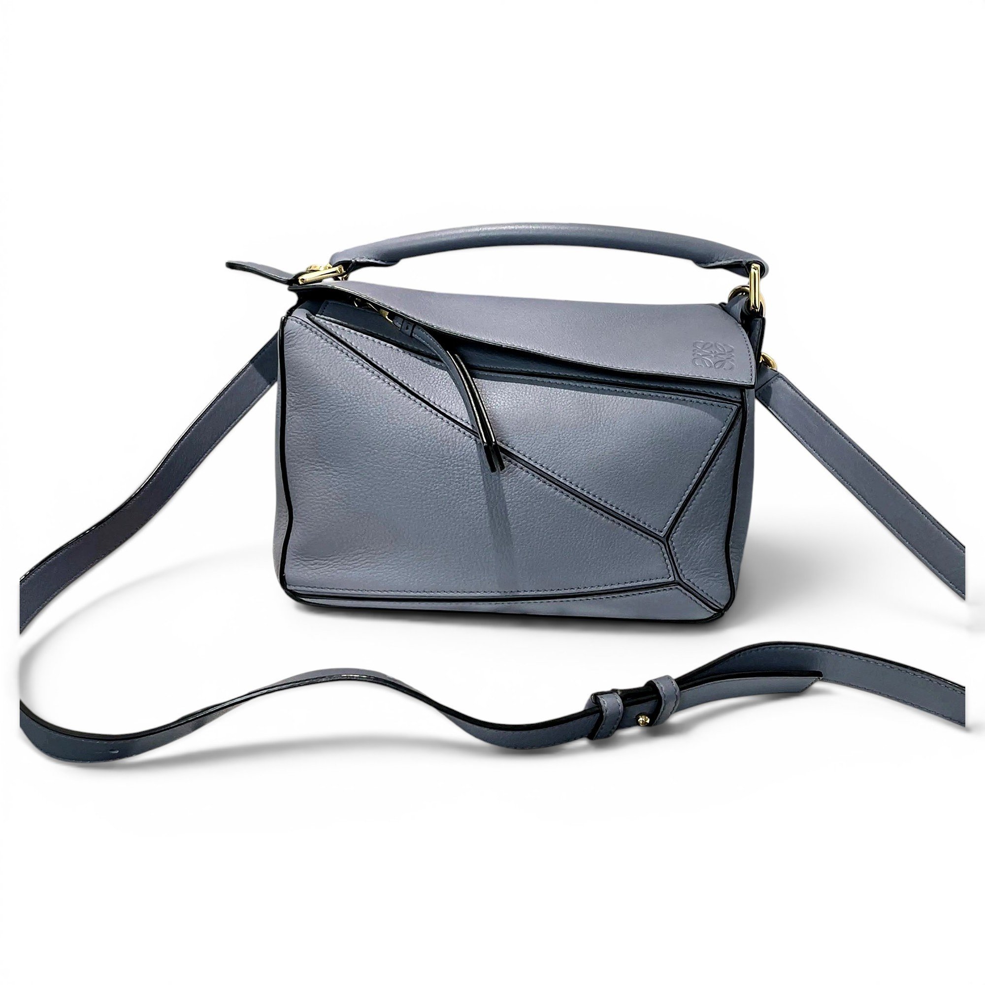 Puzzle leather crossbody bag