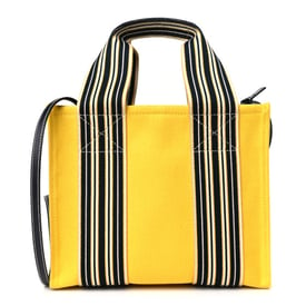 Loro Piana Cotton Canvas Mini The Suitcase Stripe Tote Sunny Yellow Blue Navy