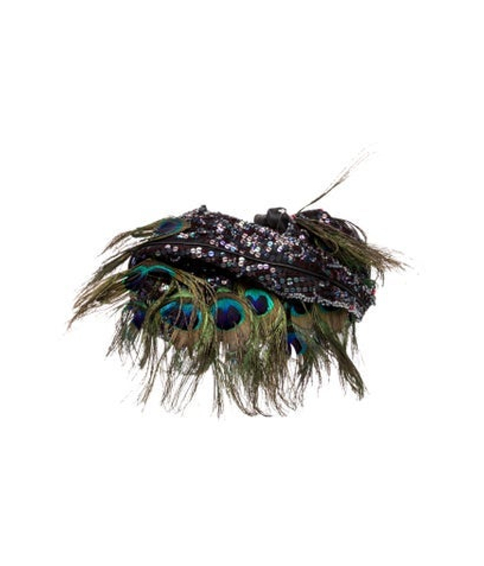 Badgley Mischka Mischka Sequins Peacock Embellished Vintage