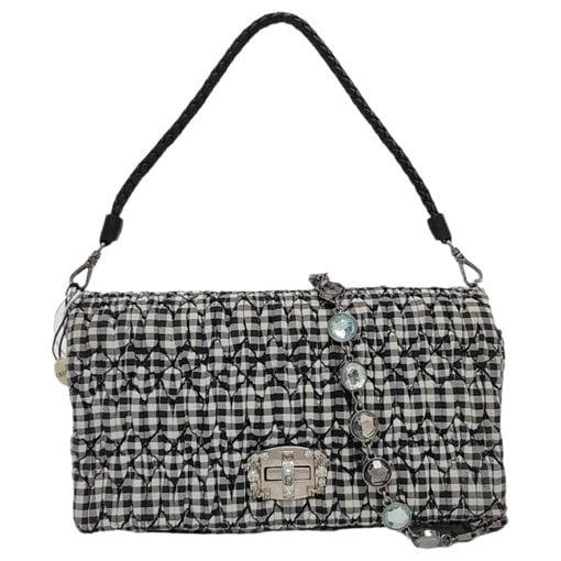 Miu Crystal cloth crossbody bag