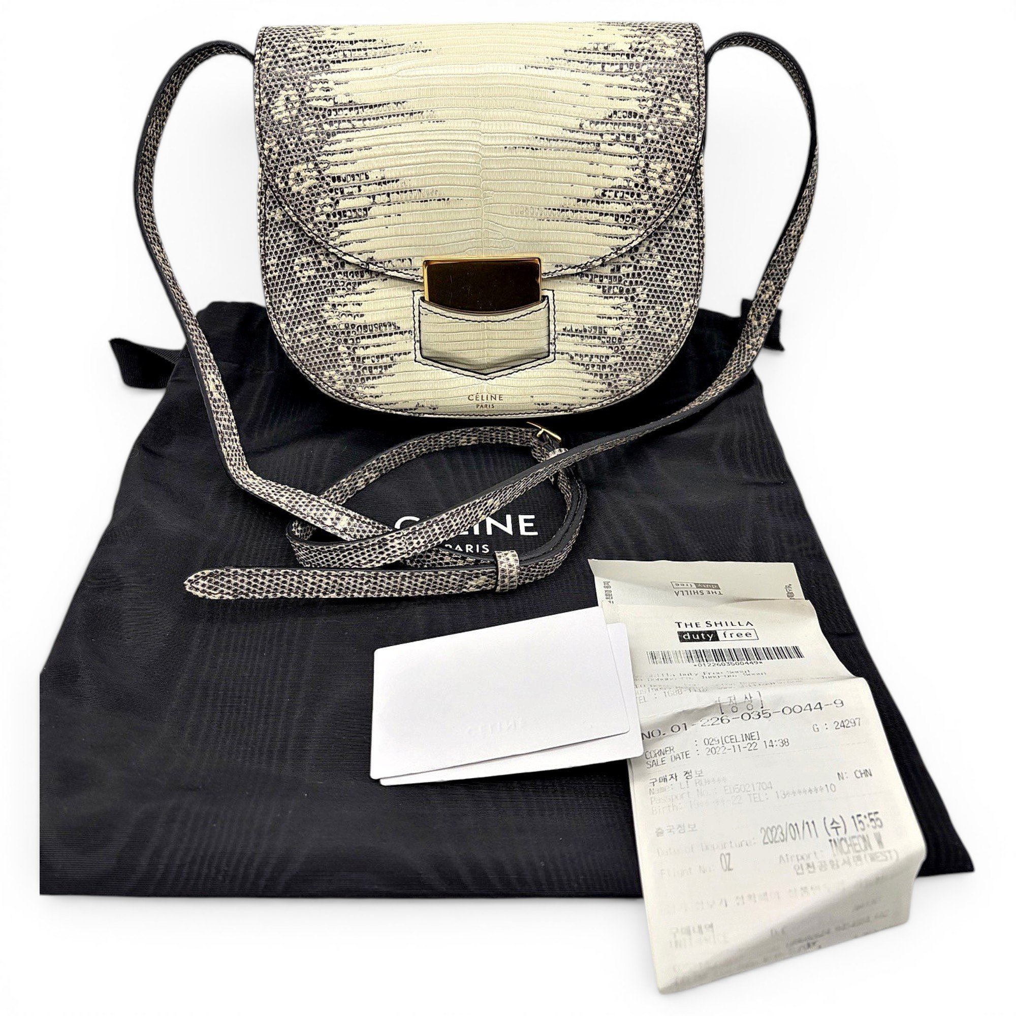 Trotteur leather crossbody bag
