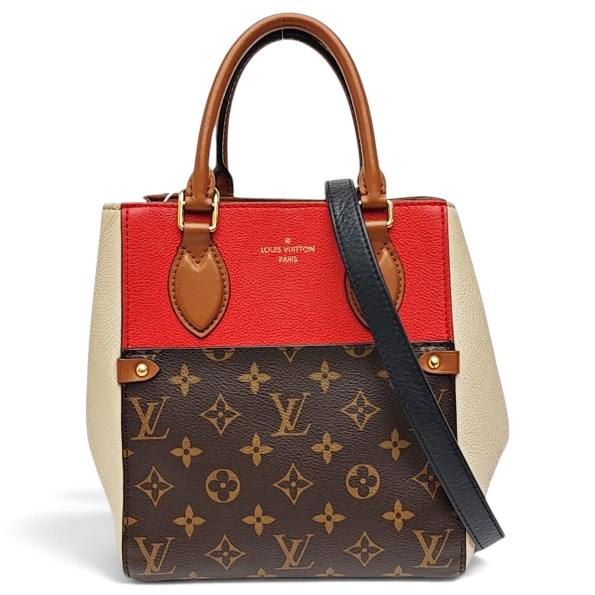 Fold leather handbag