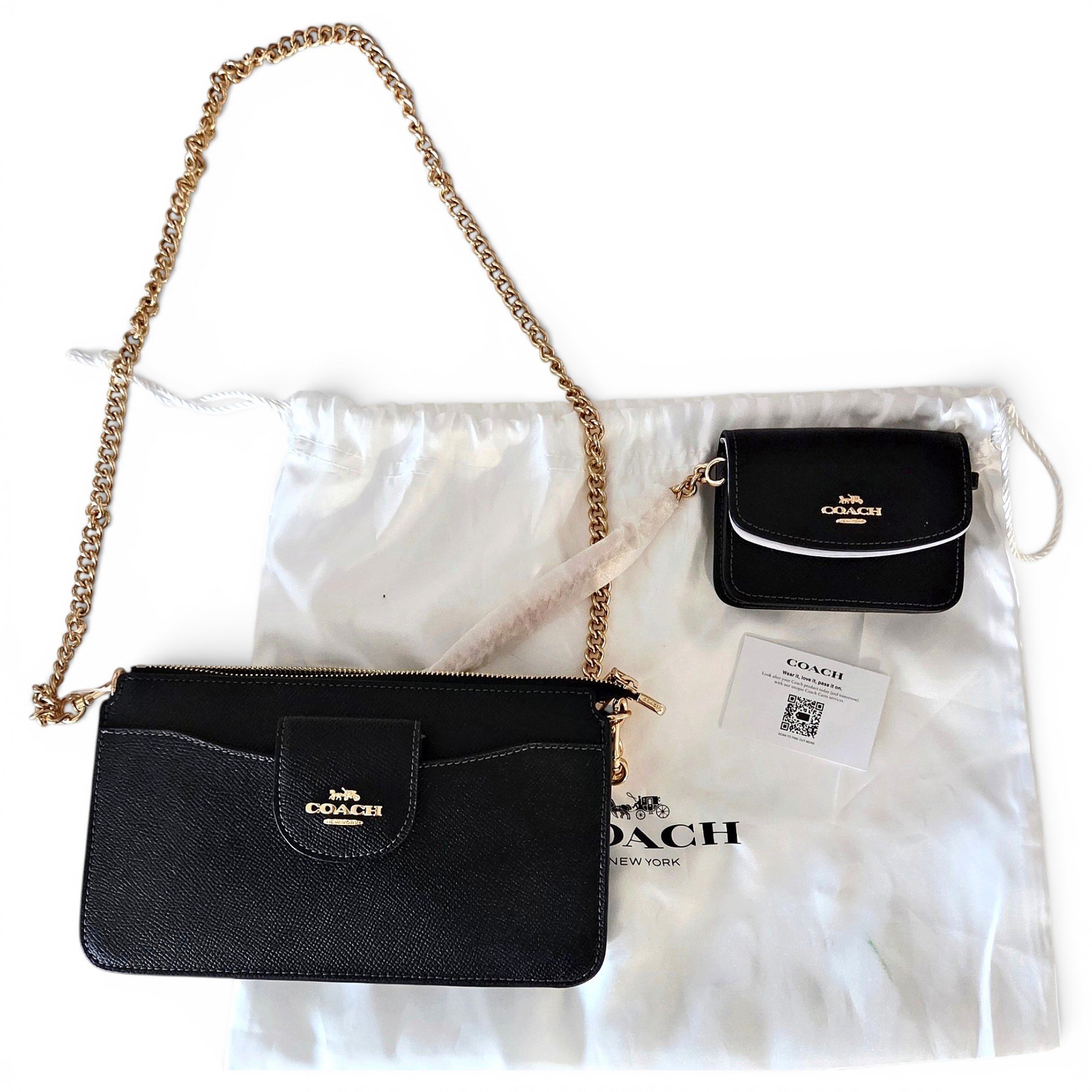 Leather clutch bag