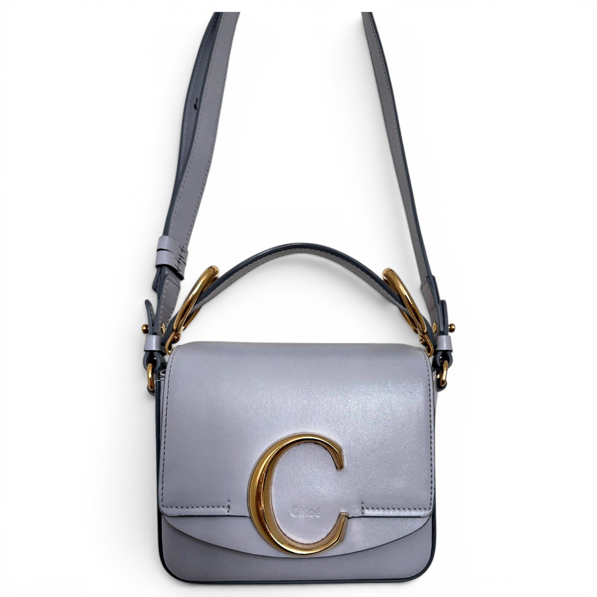 C leather crossbody bag