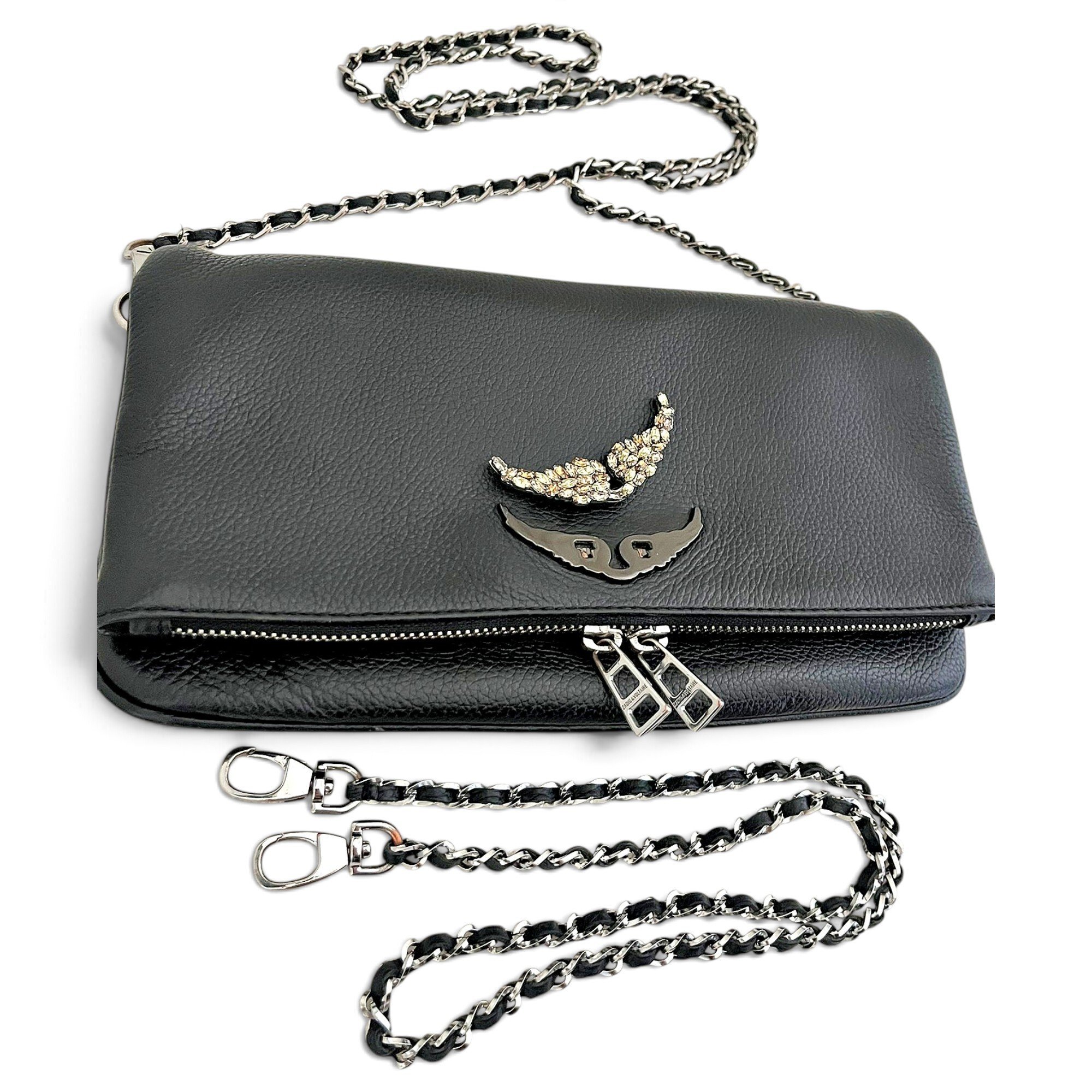 Rock leather crossbody bag
