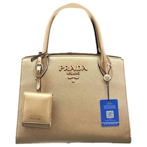 Monochrome leather tote