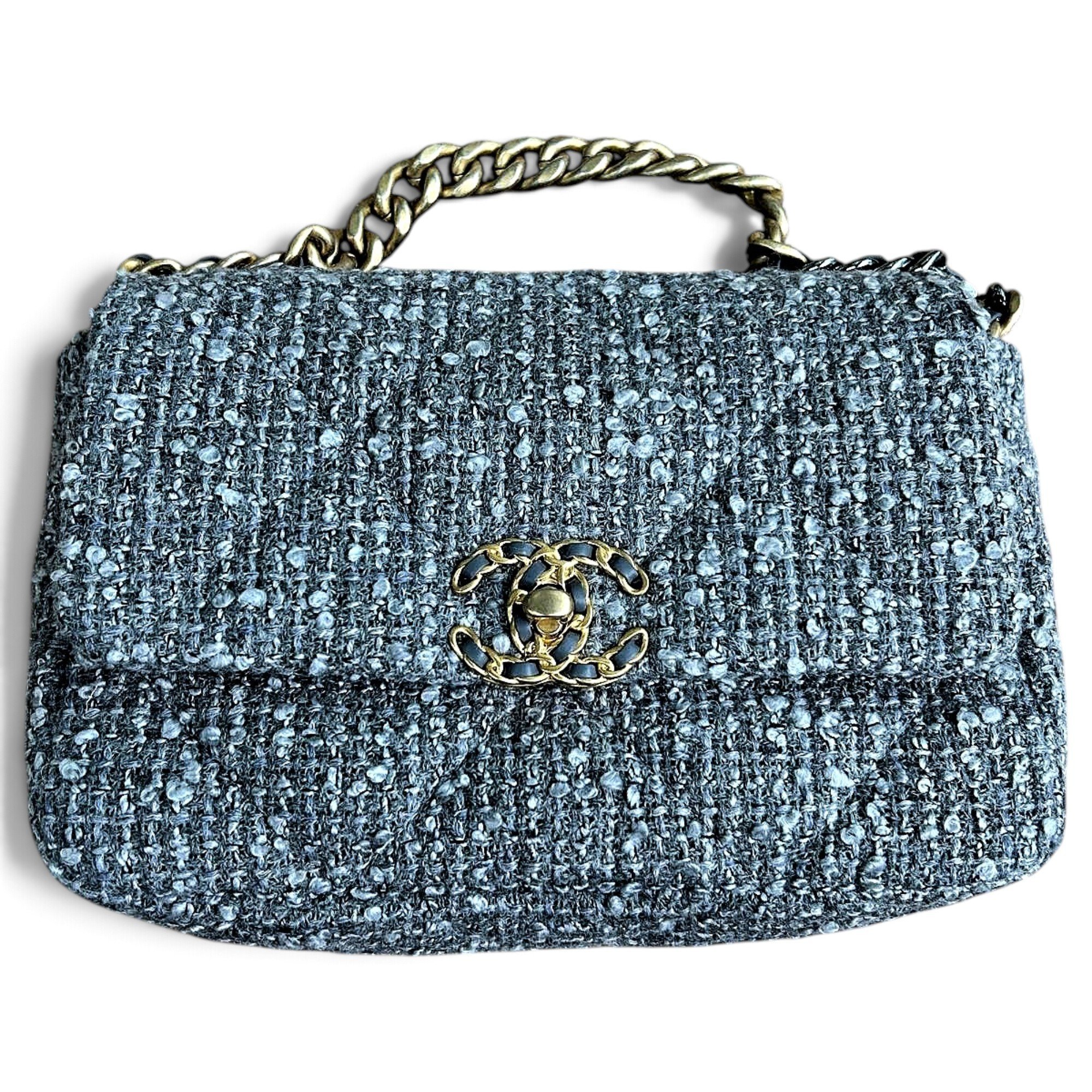 Chanel 19 wool crossbody bag