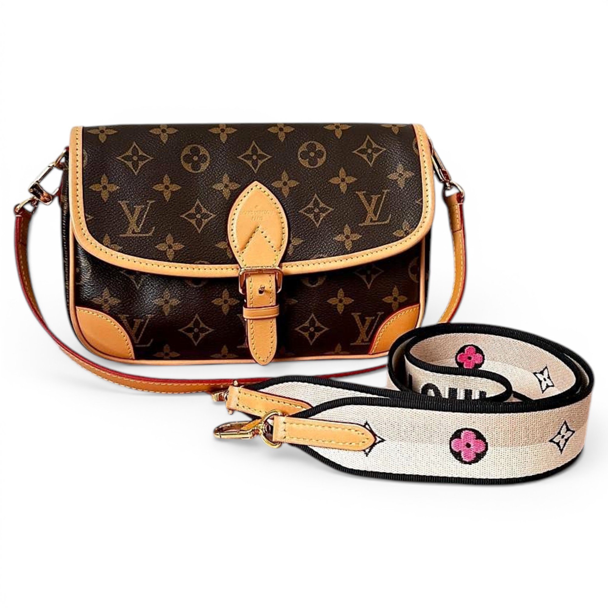 Louis Vuitton Diane cloth crossbody bag