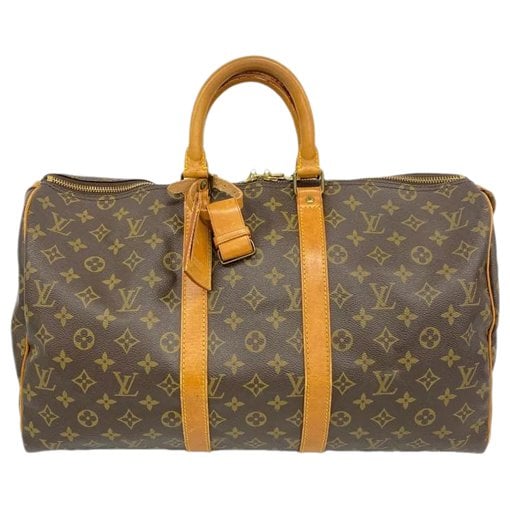 Keepall leather travel bag