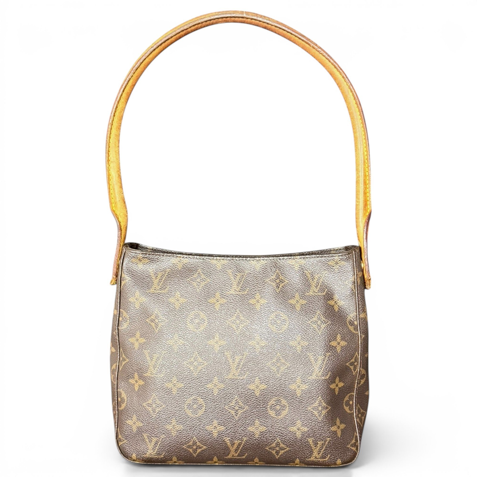 Looping leather handbag