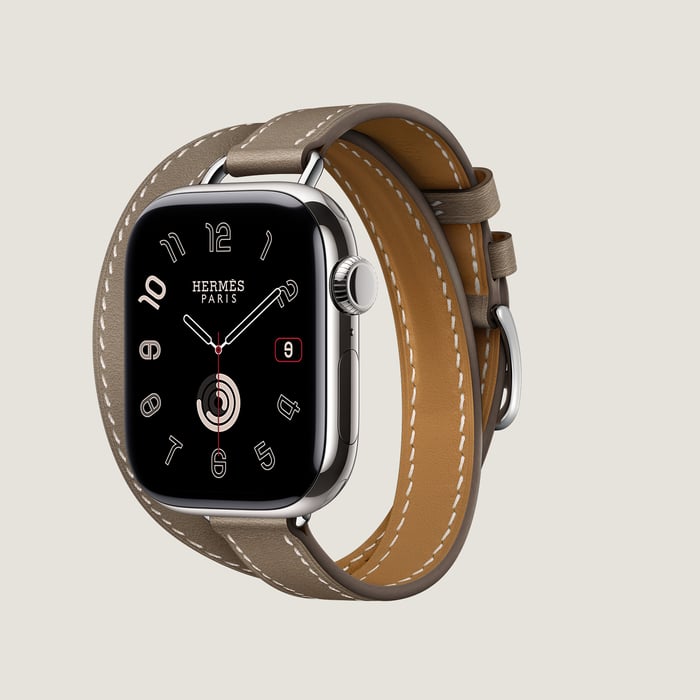 Étoupe Band Apple Watch Hermès Double Tour 42 MM Attelage