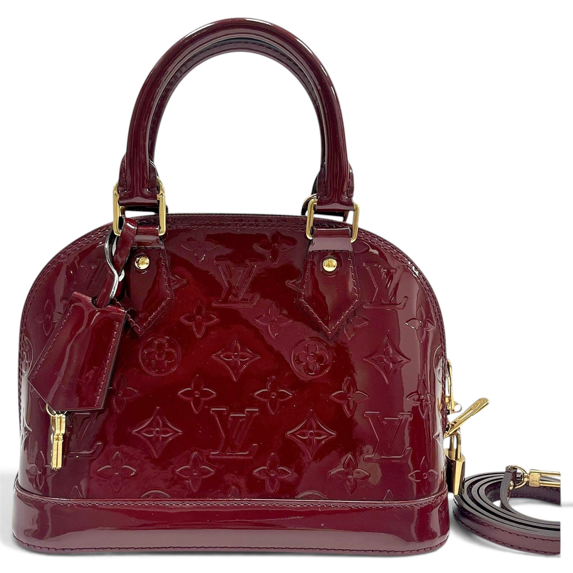 Louis Vuitton Alma BB patent leather handbag