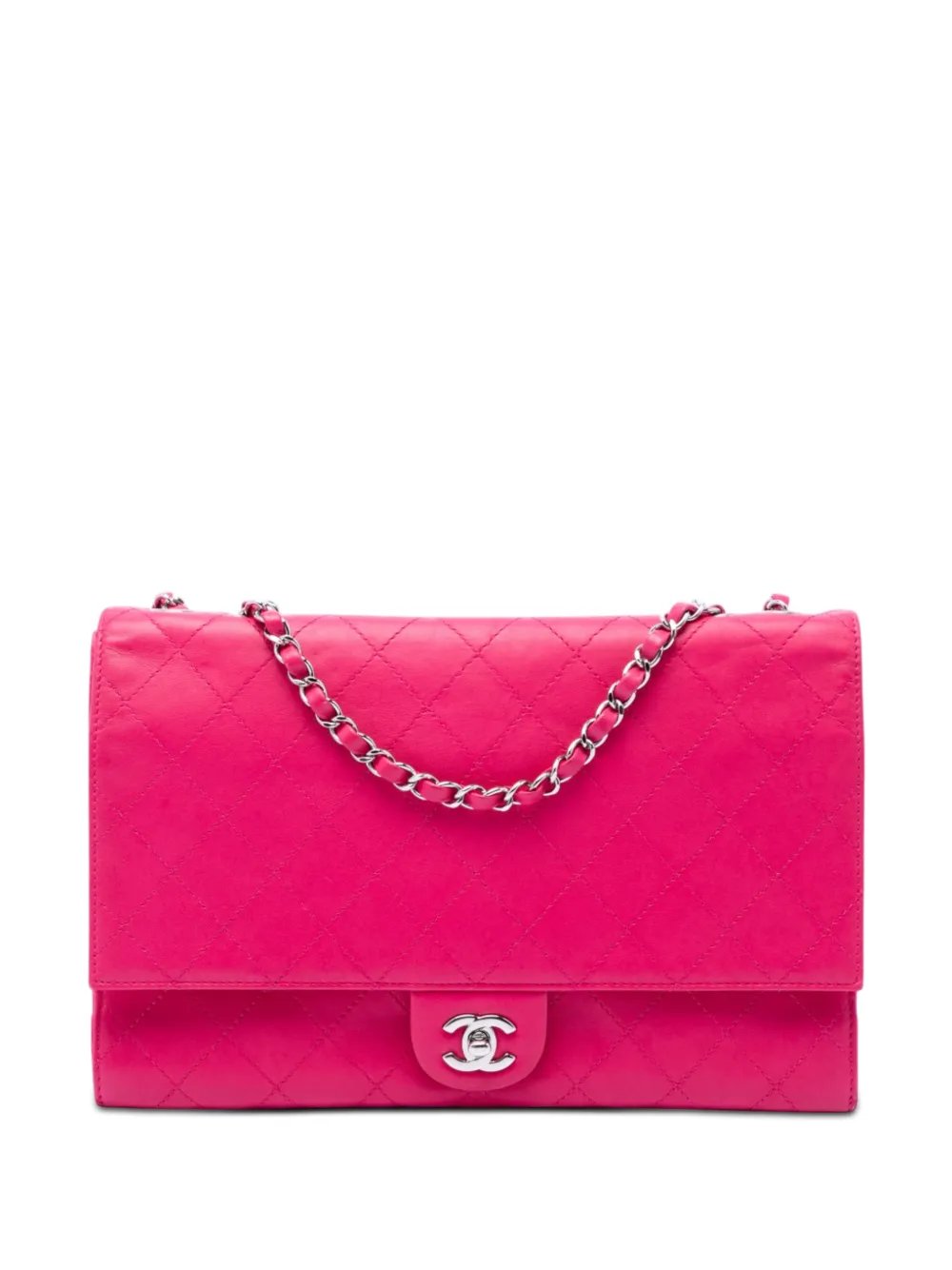 2014 Jumbo Quilted Lambskin 3 Accordion Double Flap shoulder bag