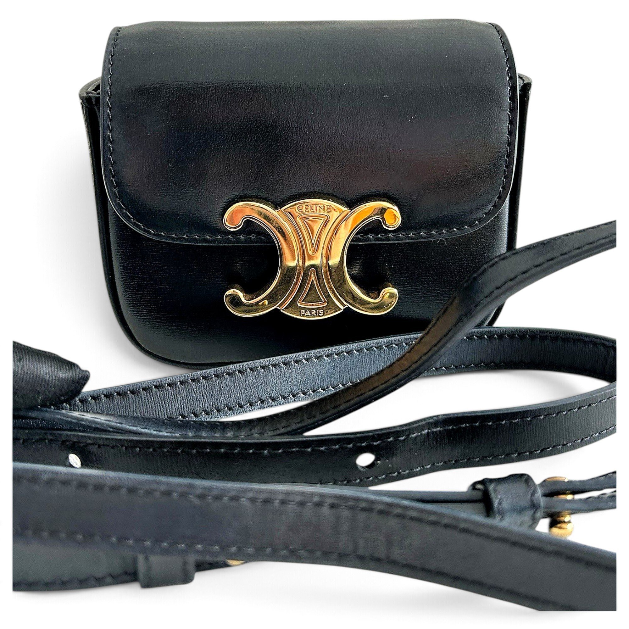 Triomphe leather crossbody bag