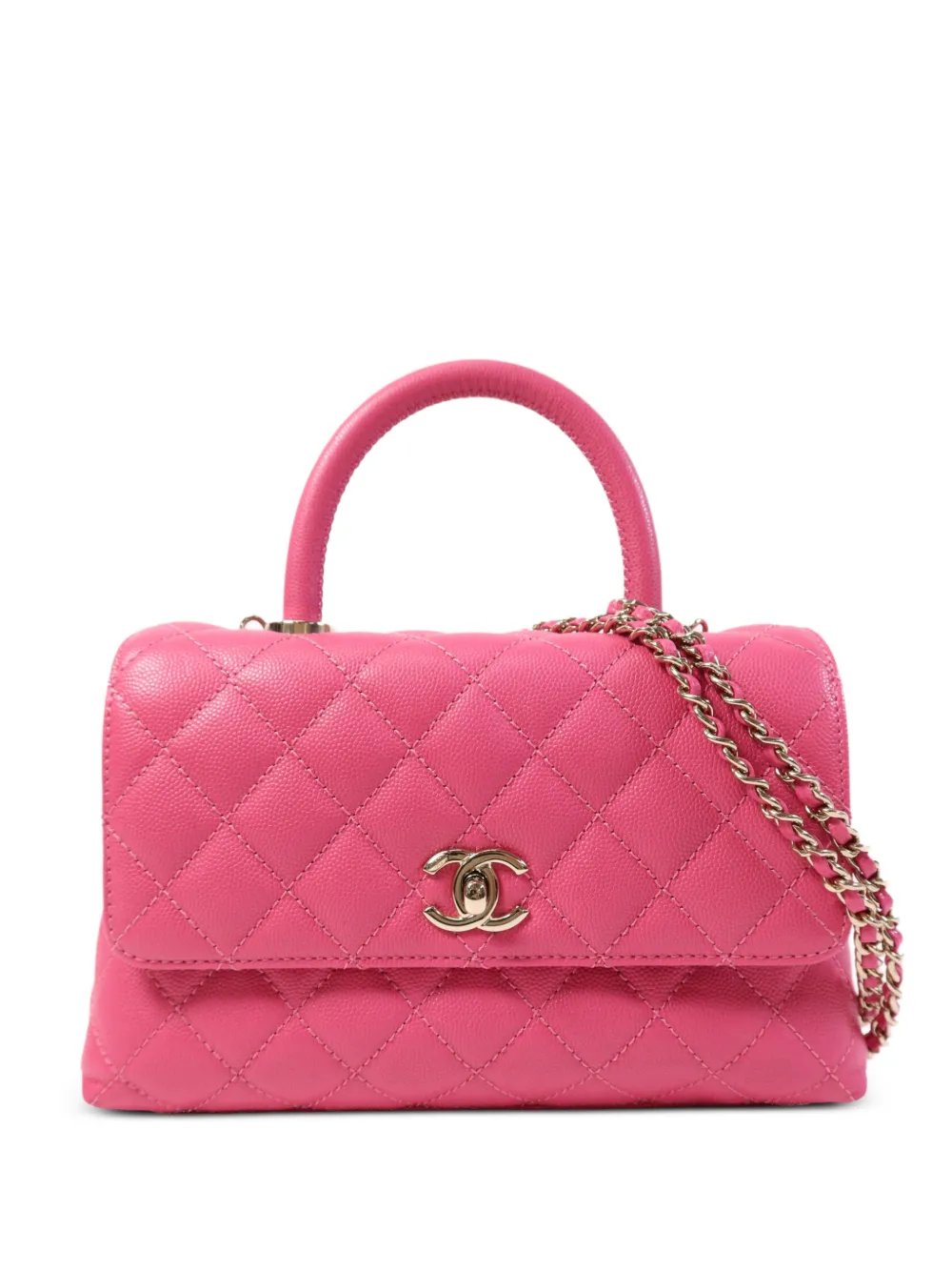 small Coco Handle Diamond-quilting tote bag