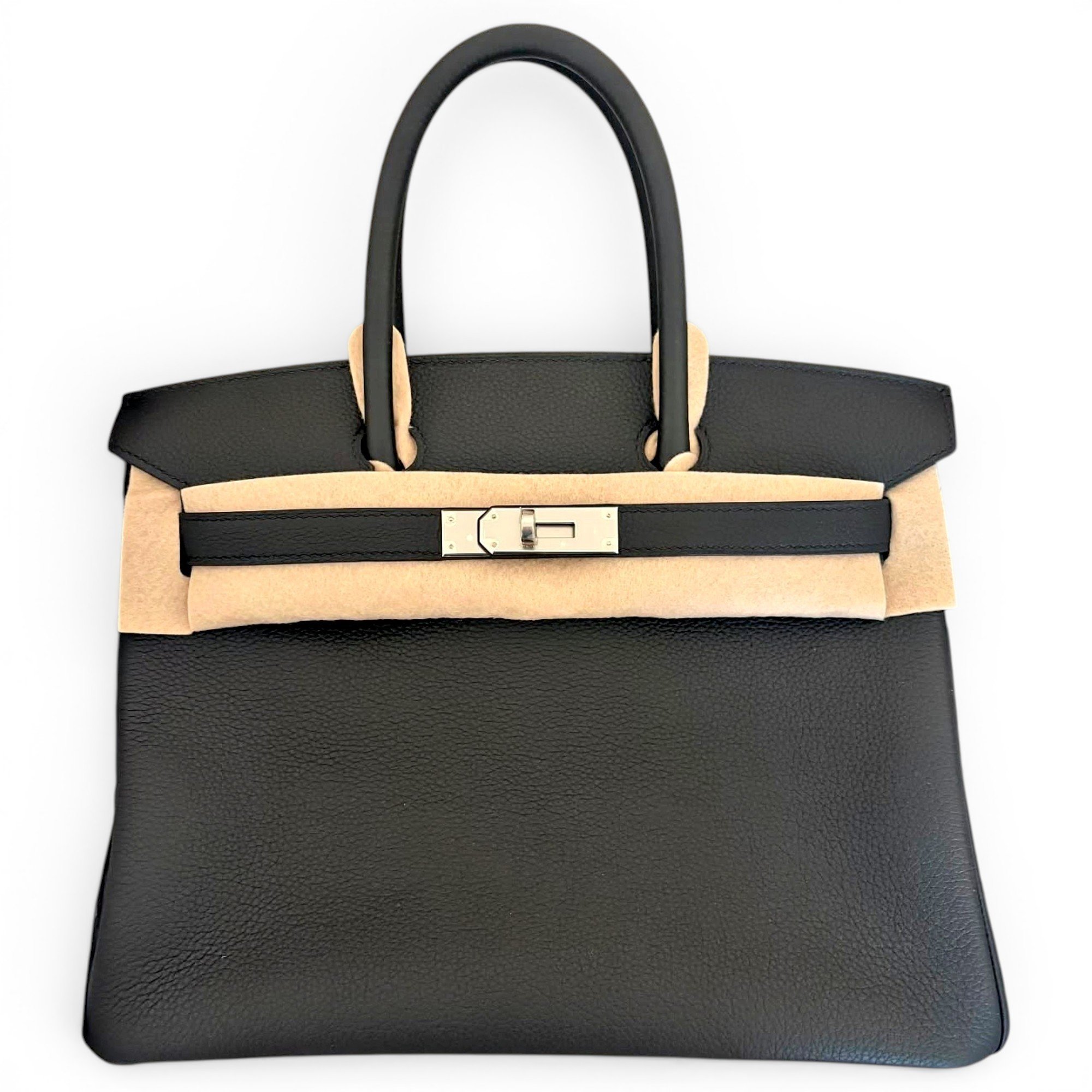 Hermes Birkin 30 Handbag Black Togo Leather