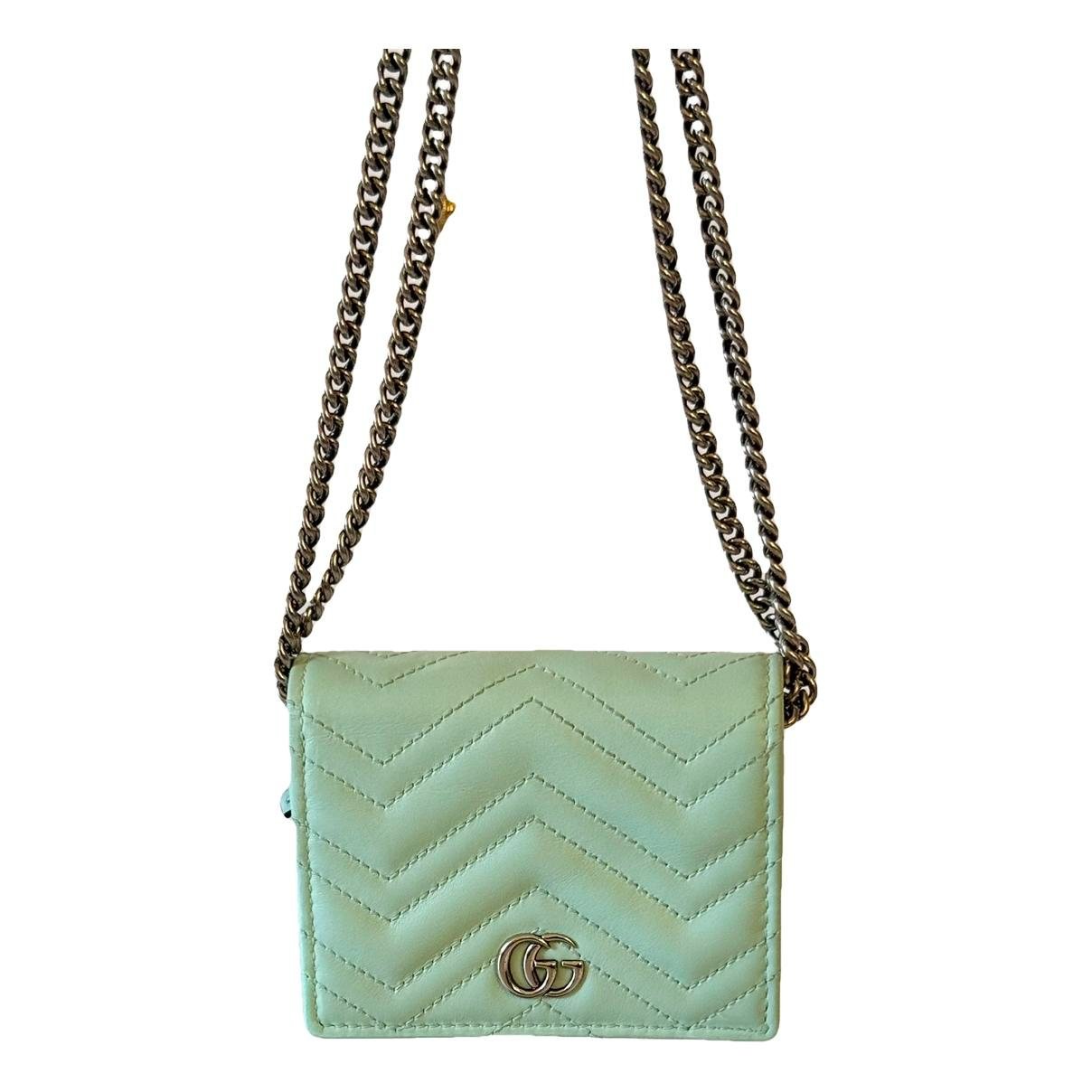 GG Marmont Chain Flap Wallet leather crossbody bag