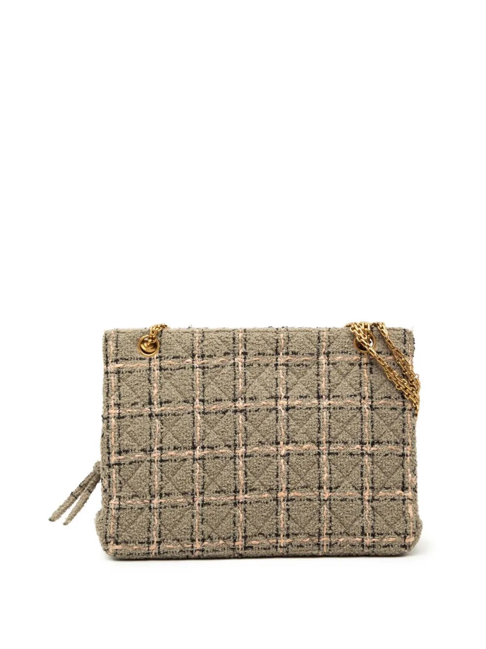 1994-1996 Multicolor Tweed and Leather Quadrato Box shoulder bag