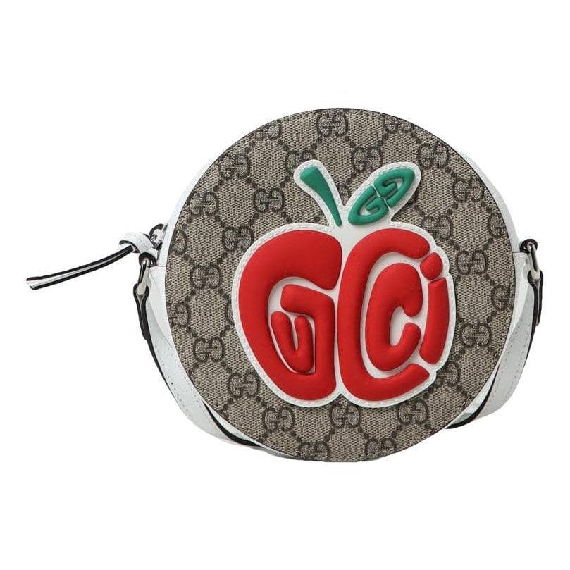 Ophidia Round leather crossbody bag