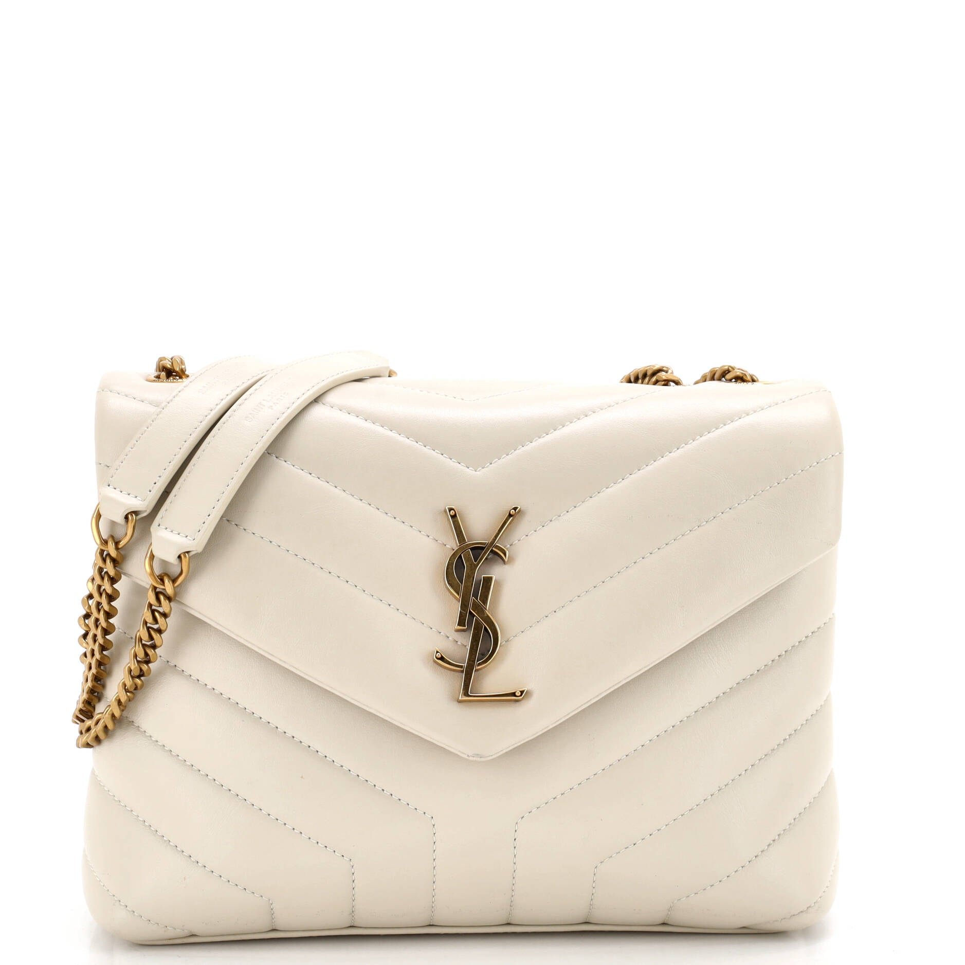 Loulou Shoulder Bag Matelasse Chevron Leather Small