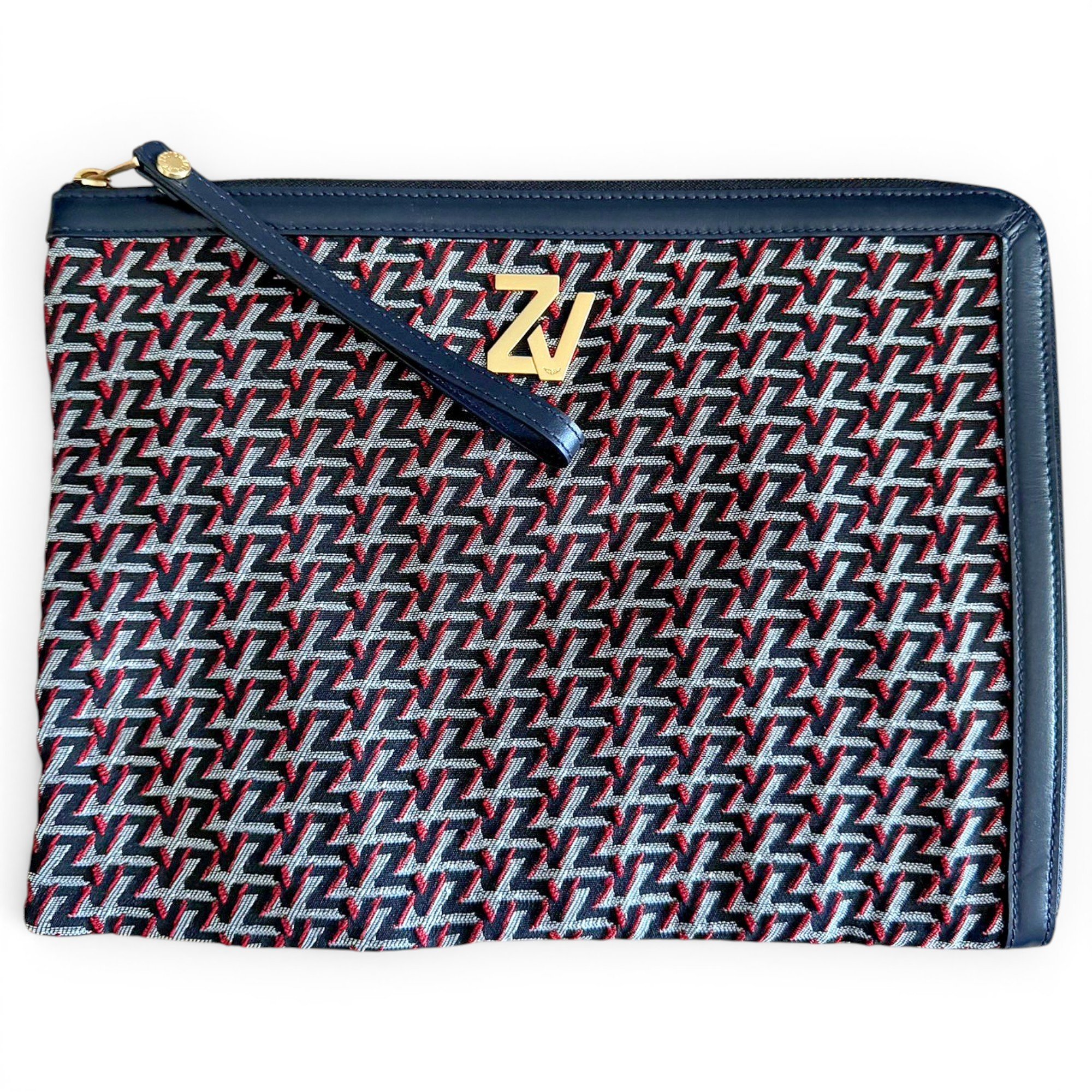 Leather clutch bag