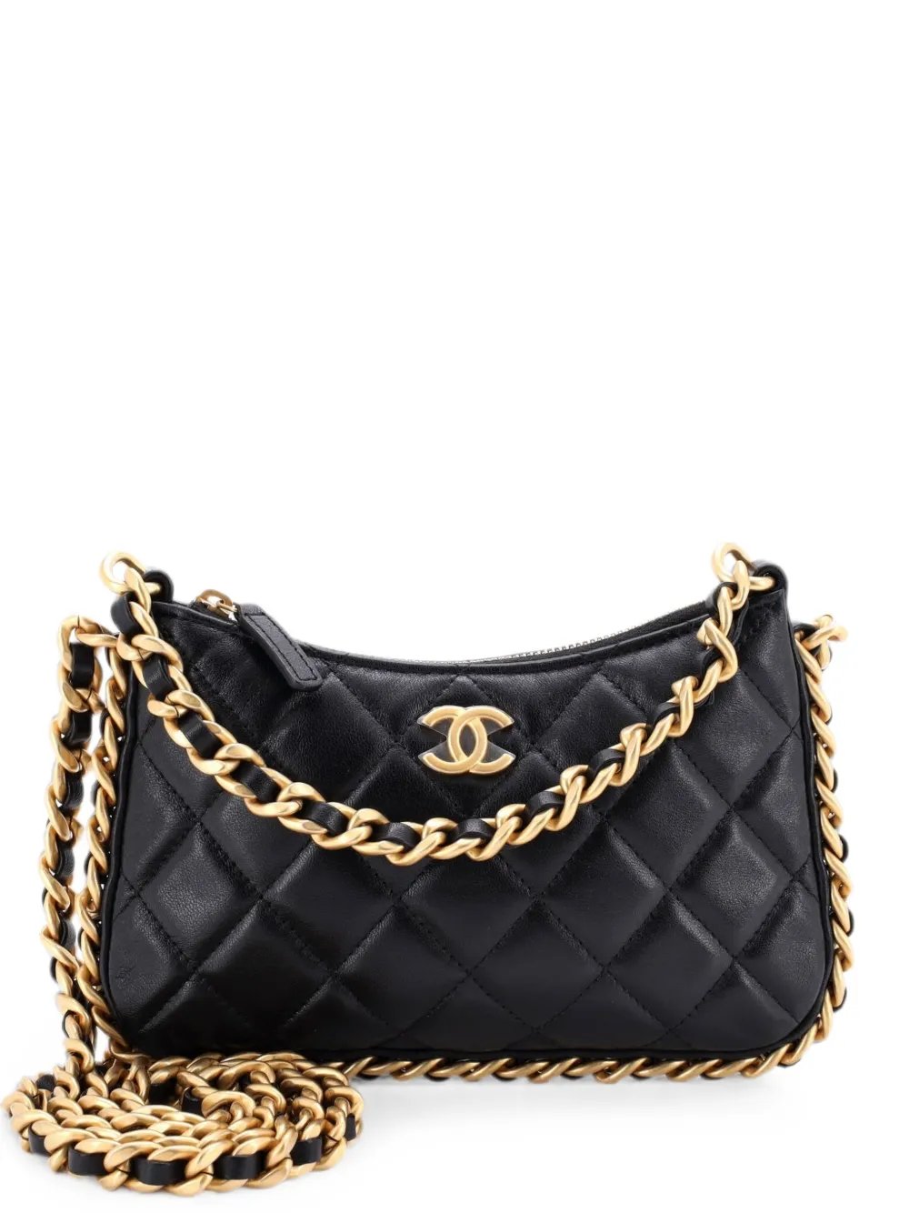 CC Chain Around Quilted Lambskin Mini hobo bag