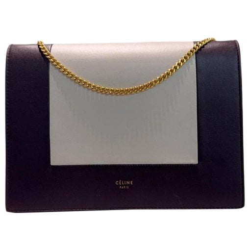 Frame leather handbag