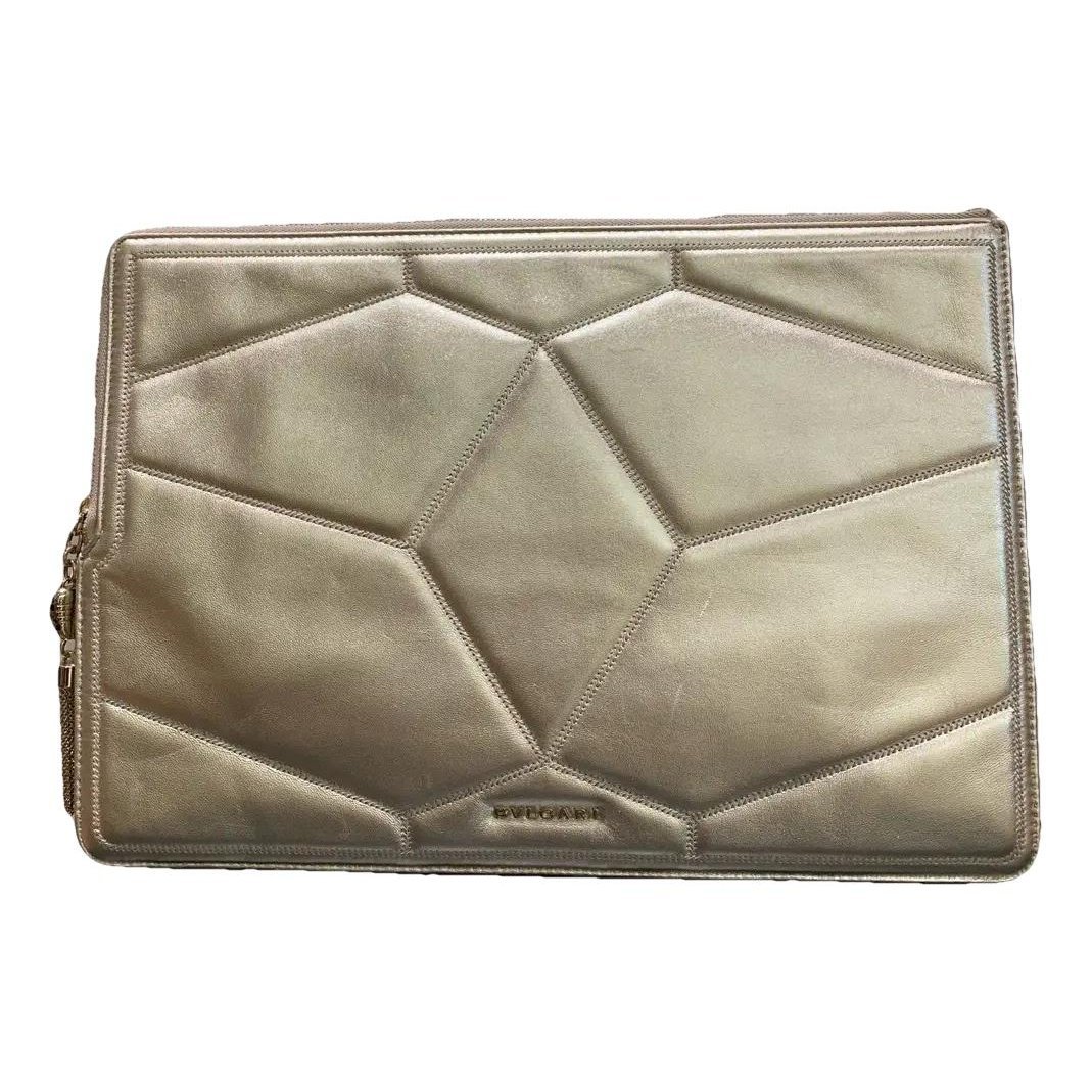 Leather clutch bag