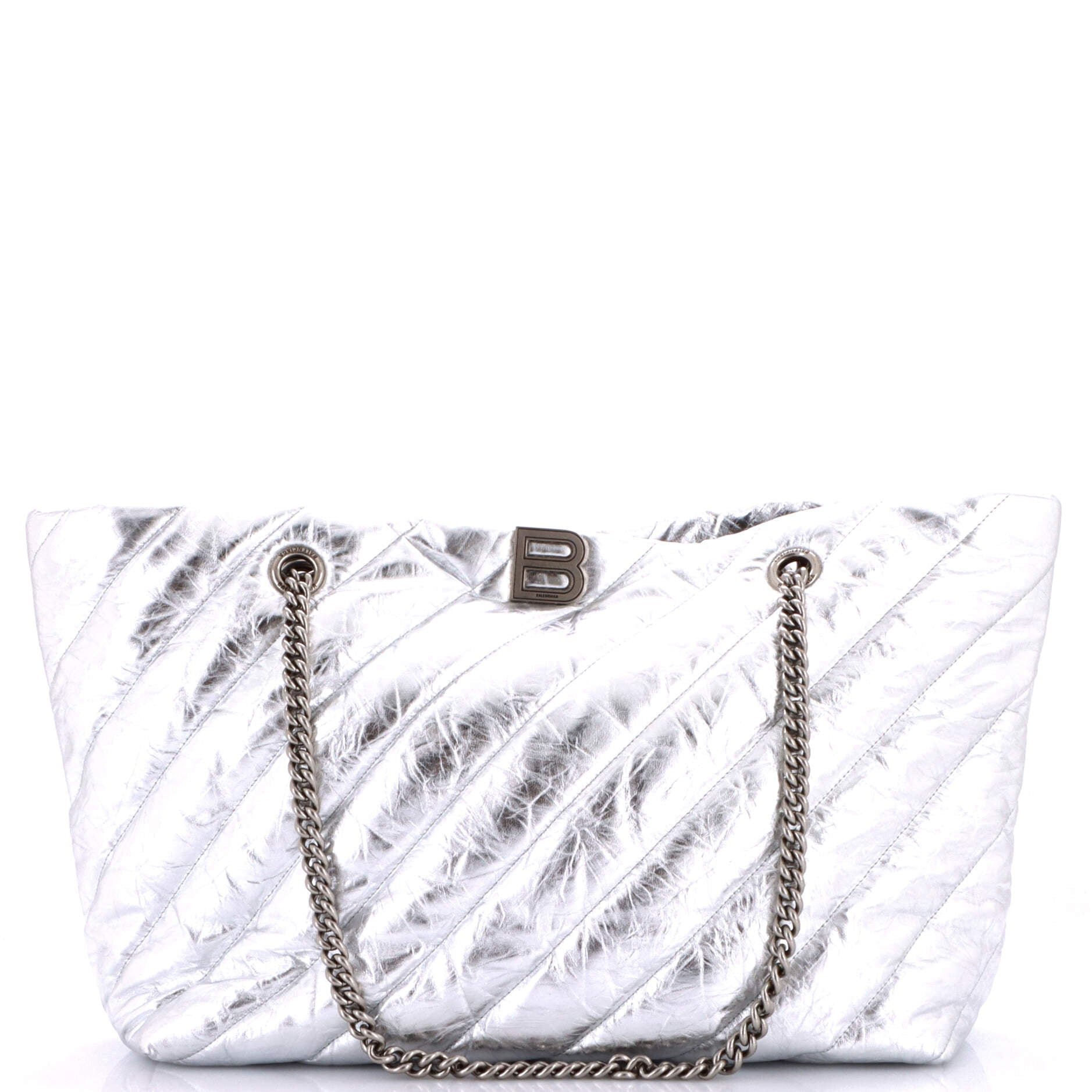 Crush Carry All Chain Tote Quilted Leather Medium