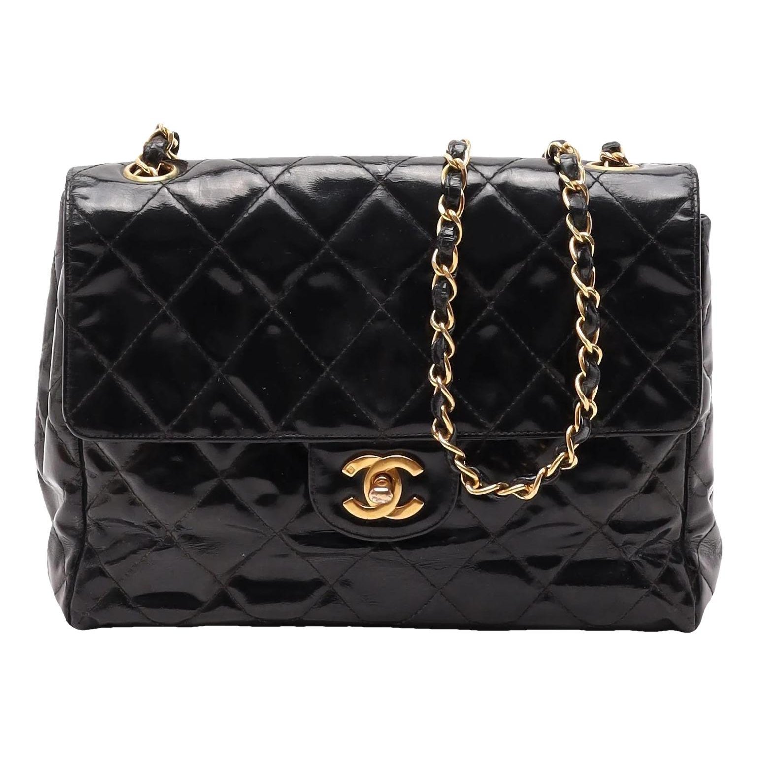 Patent leather handbag