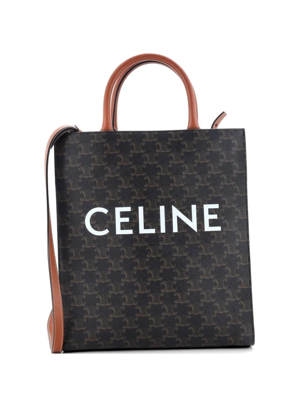 Vertical Cabas Triomphe Coated Canvas Small tote bag