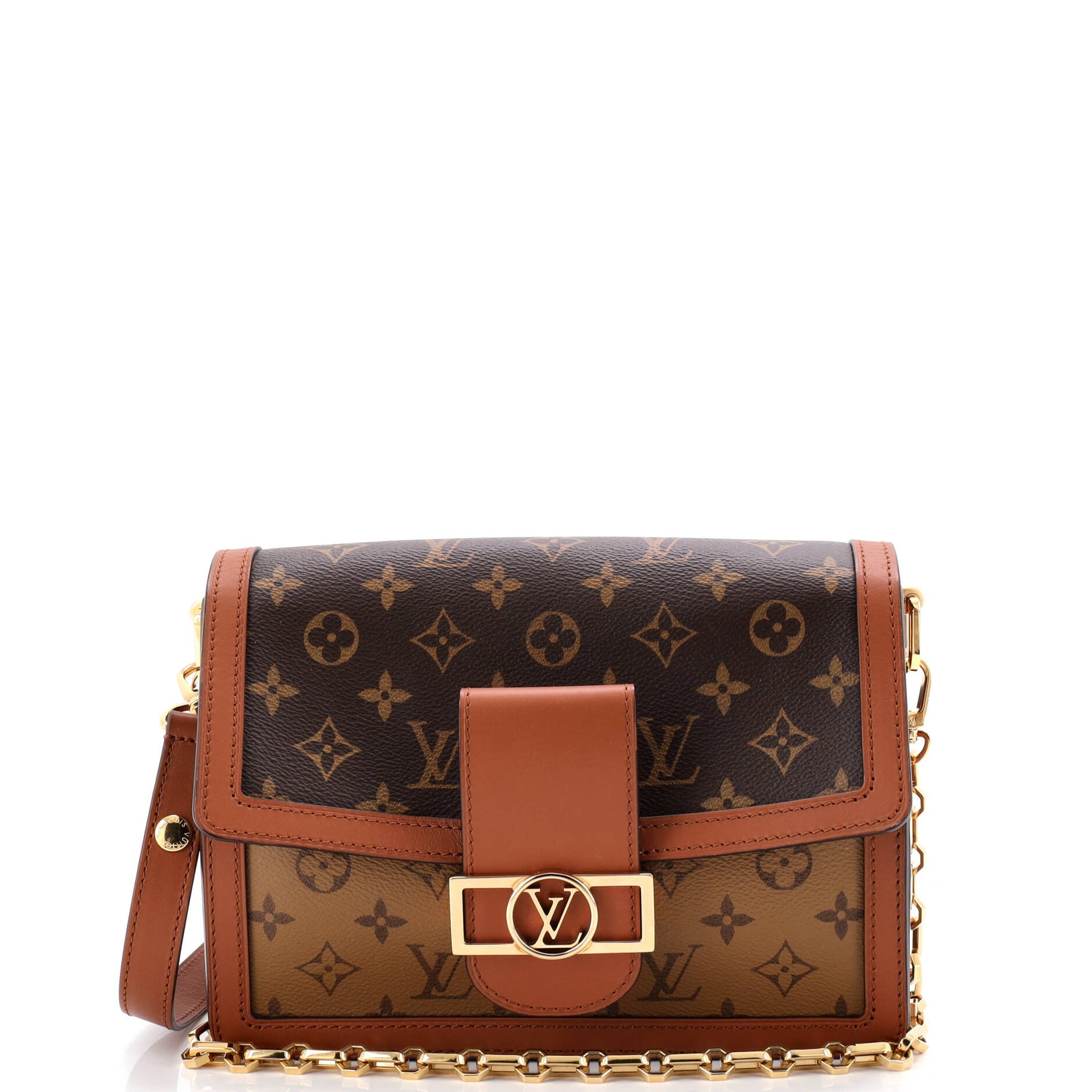 Louis Vuitton Dauphine Shoulder Bag Reverse Monogram Canvas MM
