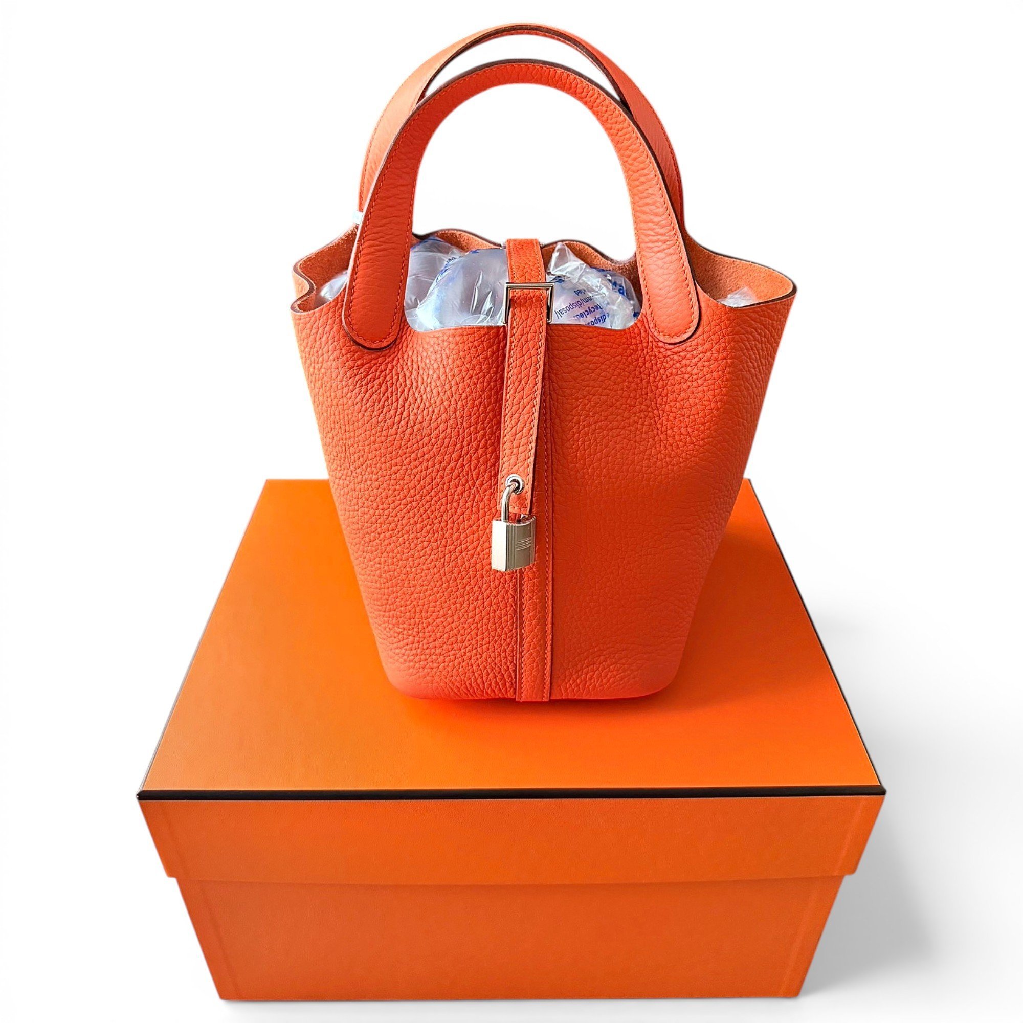 Picotin leather tote