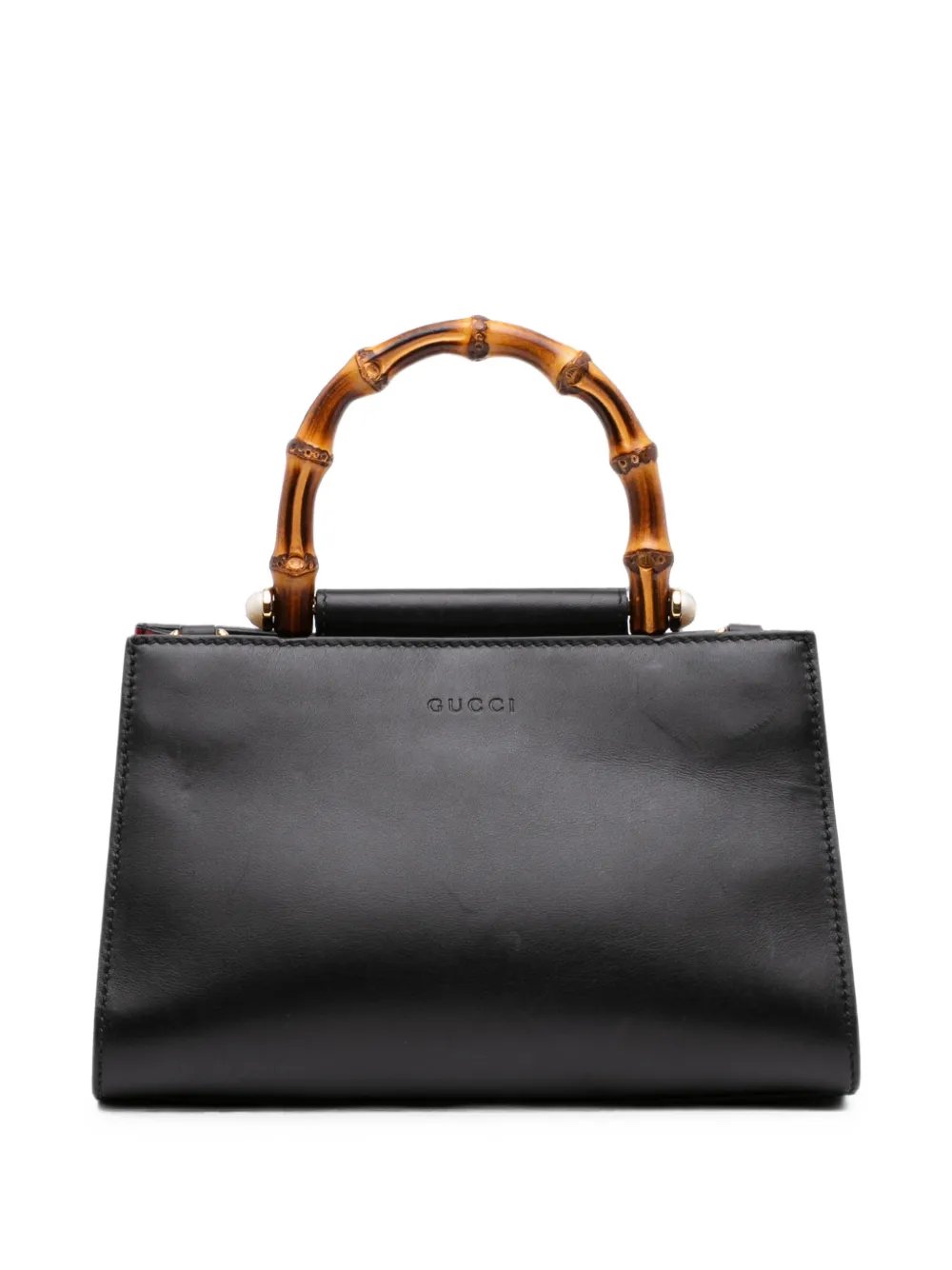 2016-2026 Mini Nappa Bamboo Web Nymphaea Top Handle Bag satchel