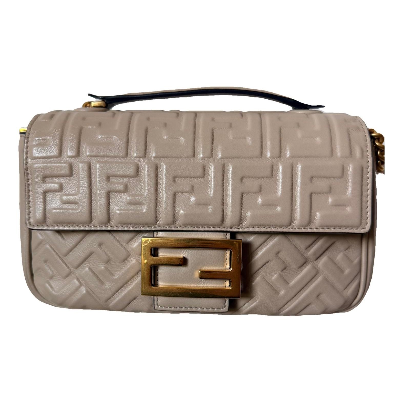 Baguette Chain Midi leather handbag