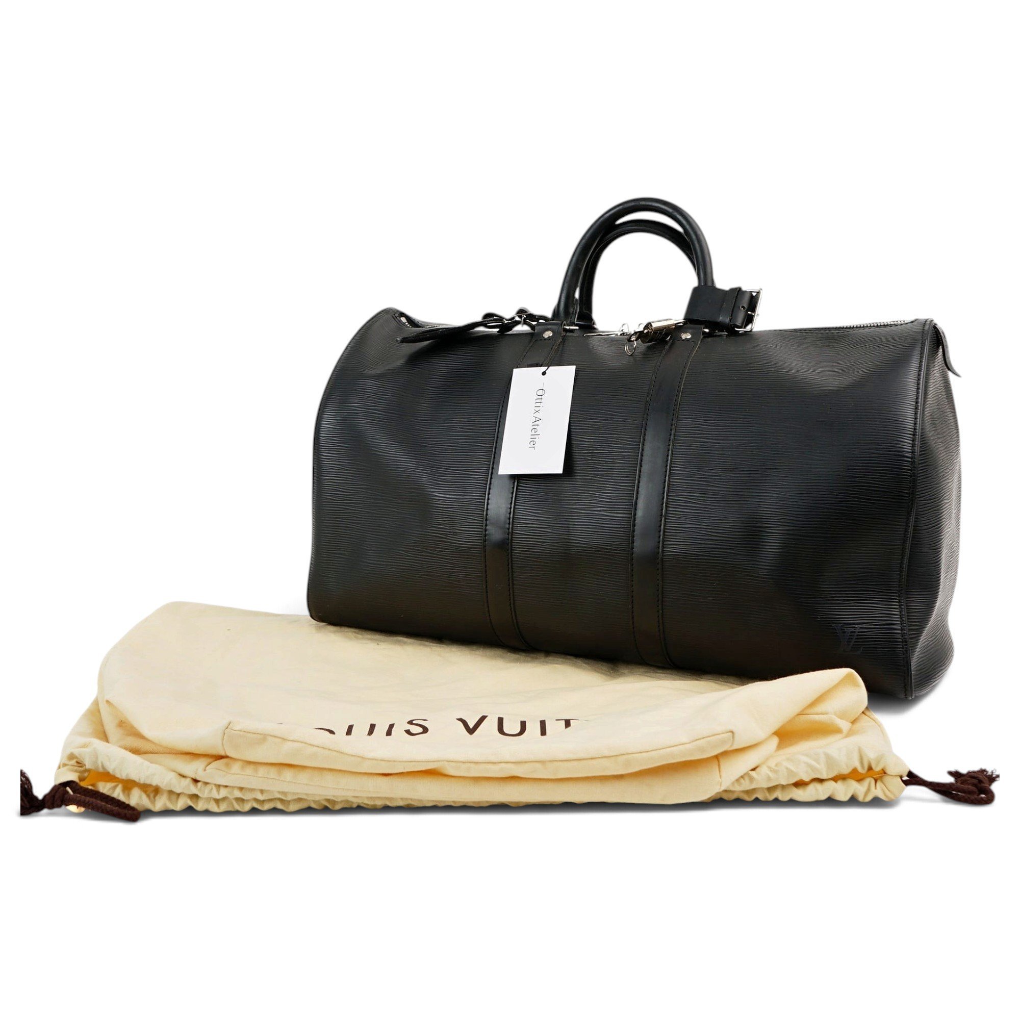Keepall leather travel bag