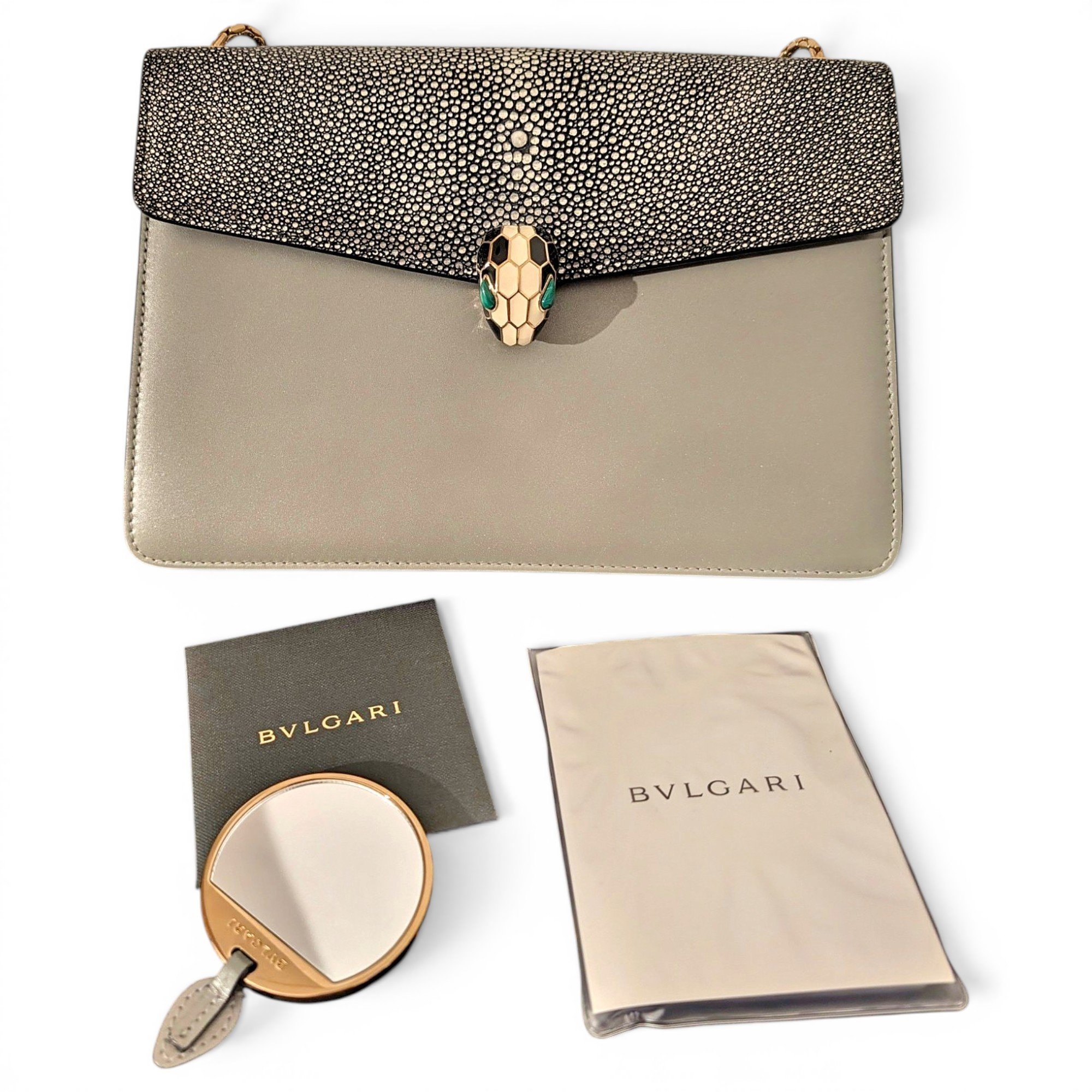 Bvlgari Serpenti leather handbag