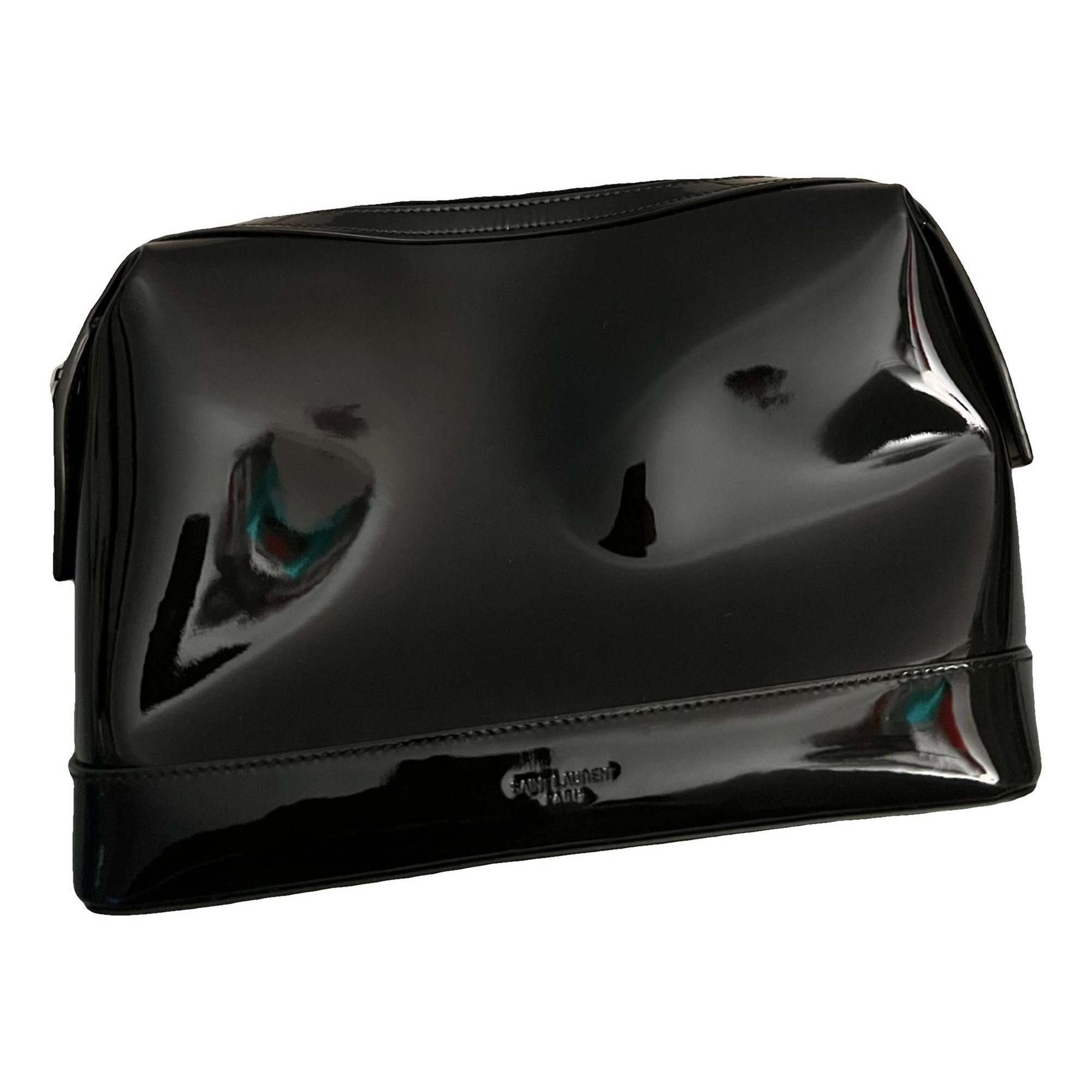 Leather clutch bag