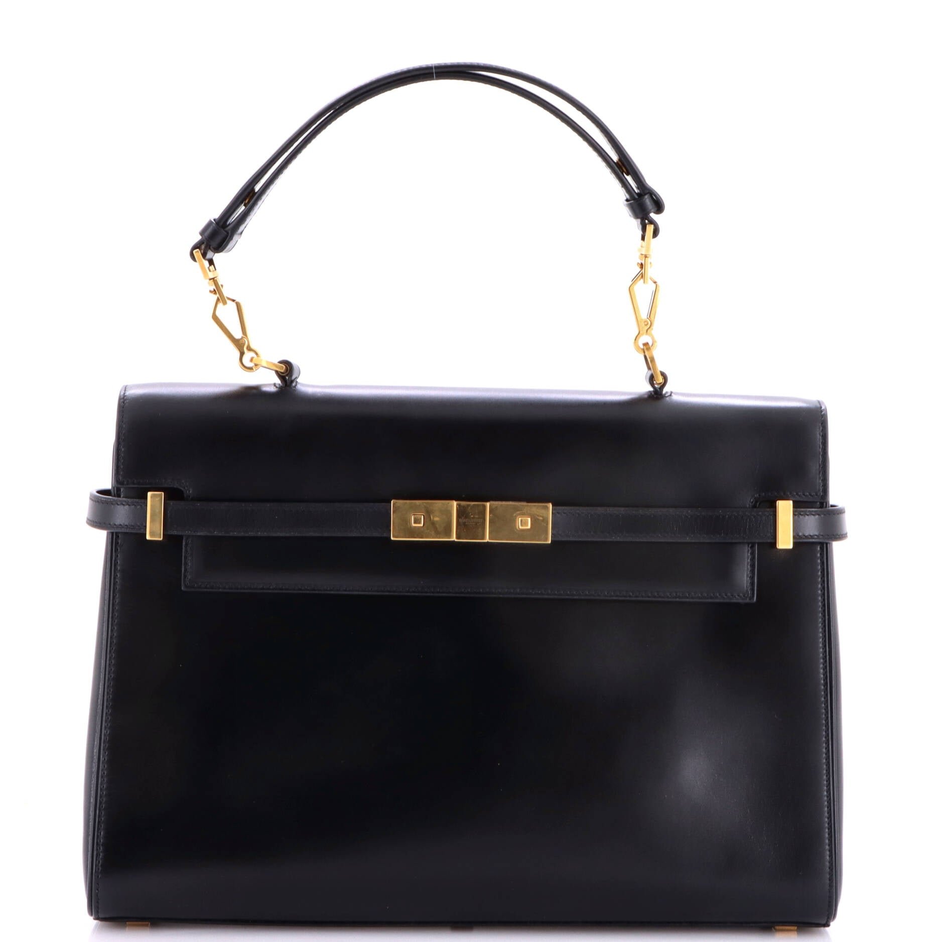 Manhattan Top Handle Flap Bag Leather Medium